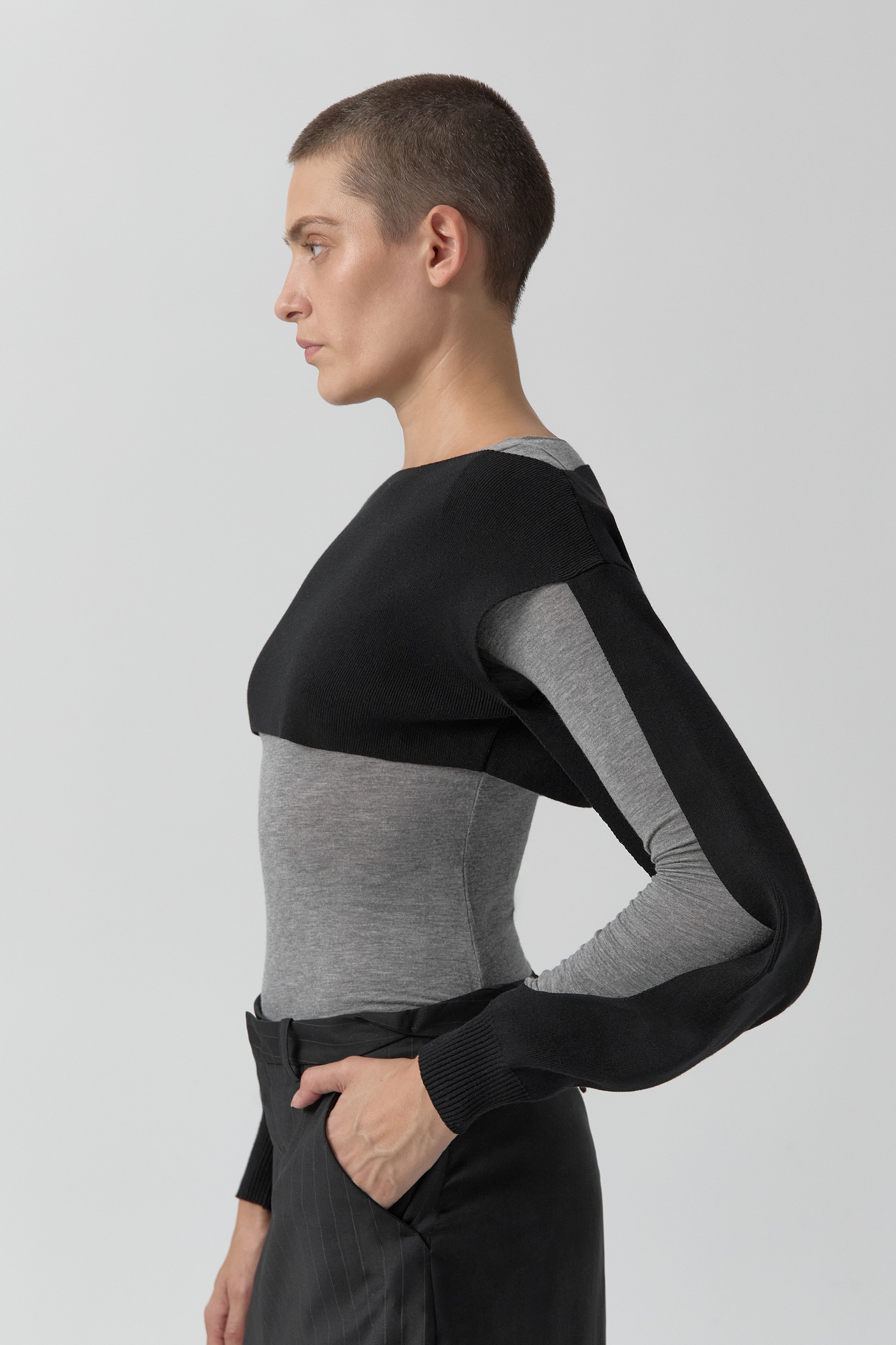 Linda Sleeves - Black Viscose Knit | Miista | Designed & Handmade in Europe