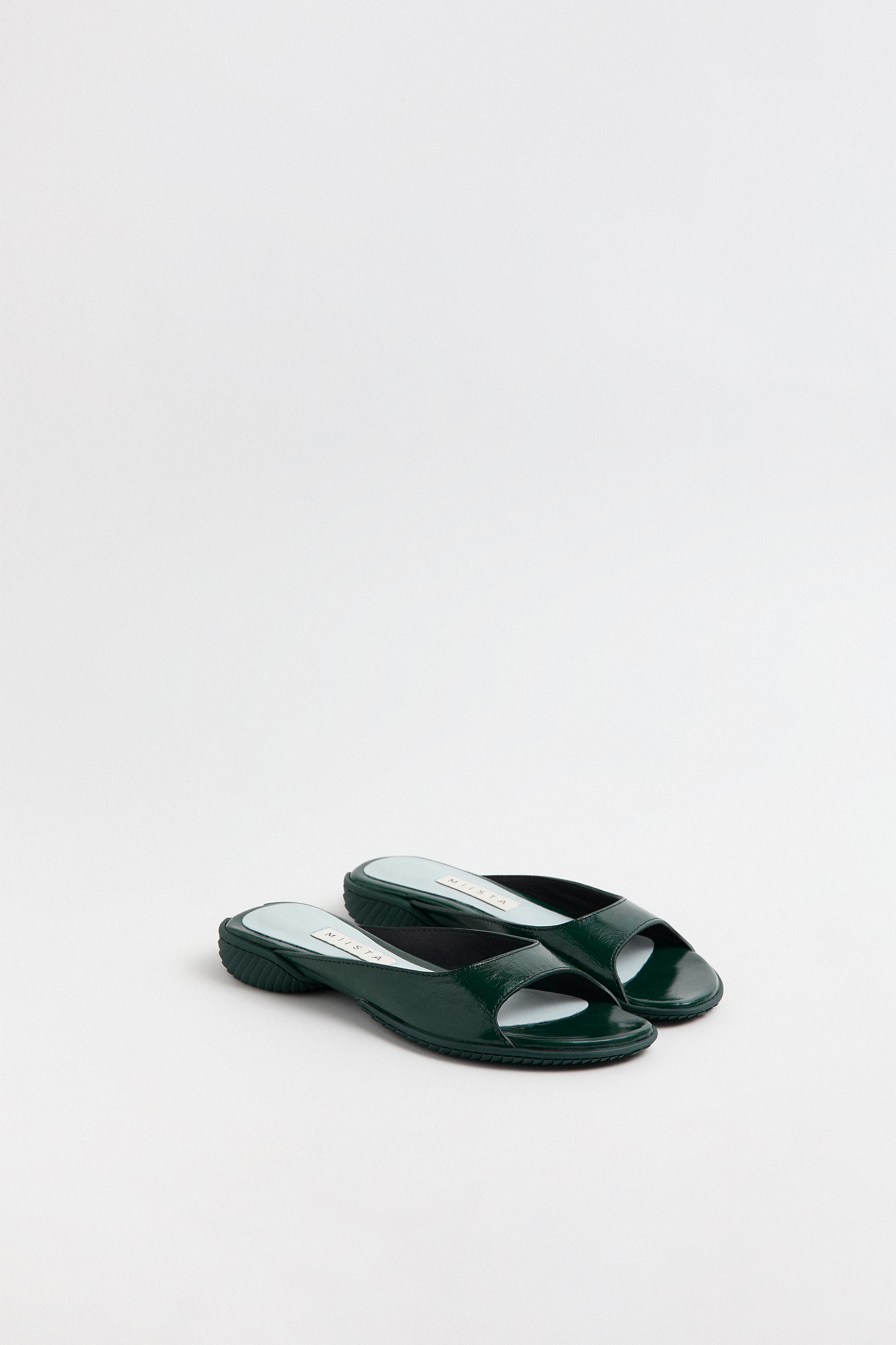 Yachay Mint Slide Sandals | Miista | Designed & Handmade in Europe