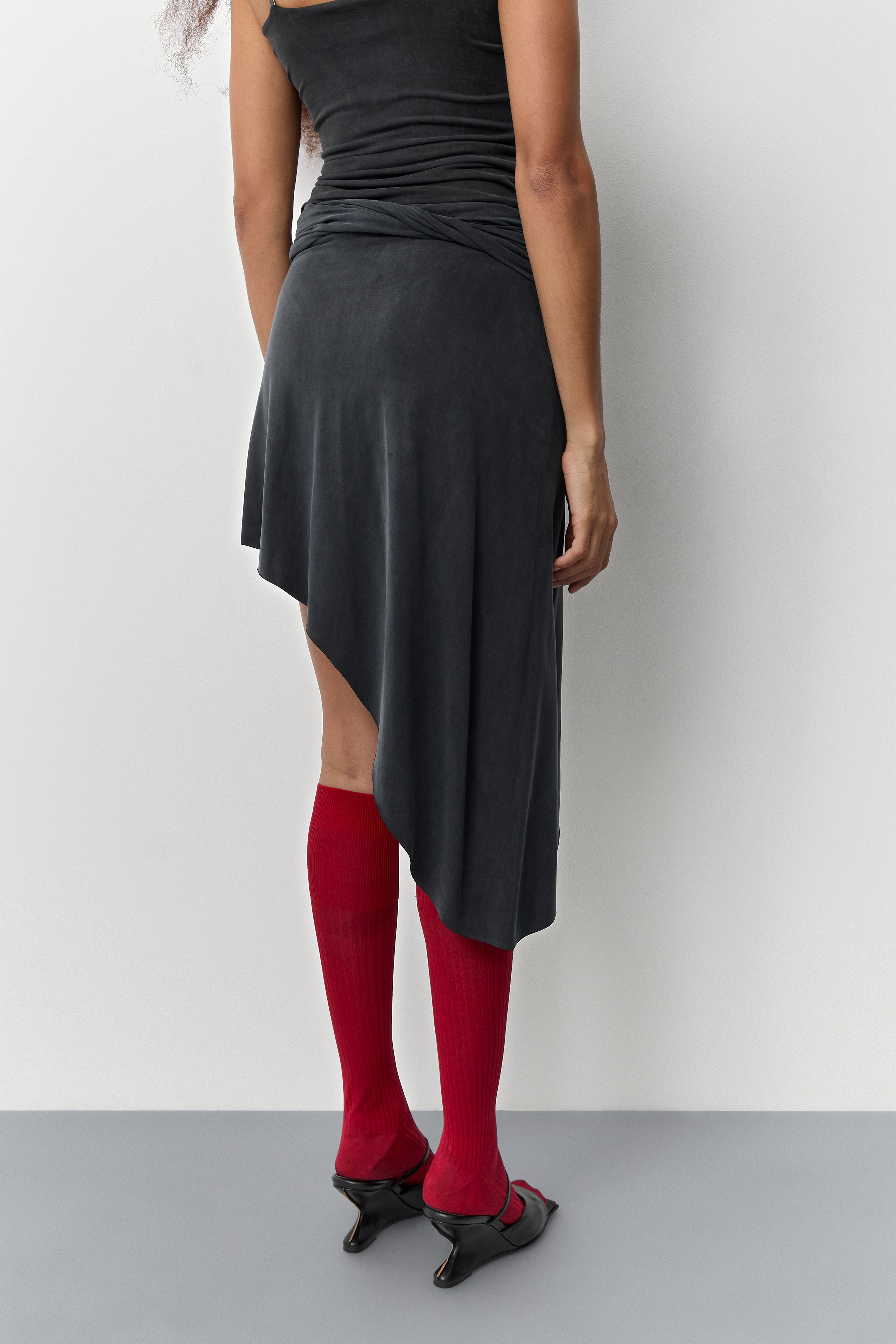 Luma Skirt - Washed Black Cupro | Miista
