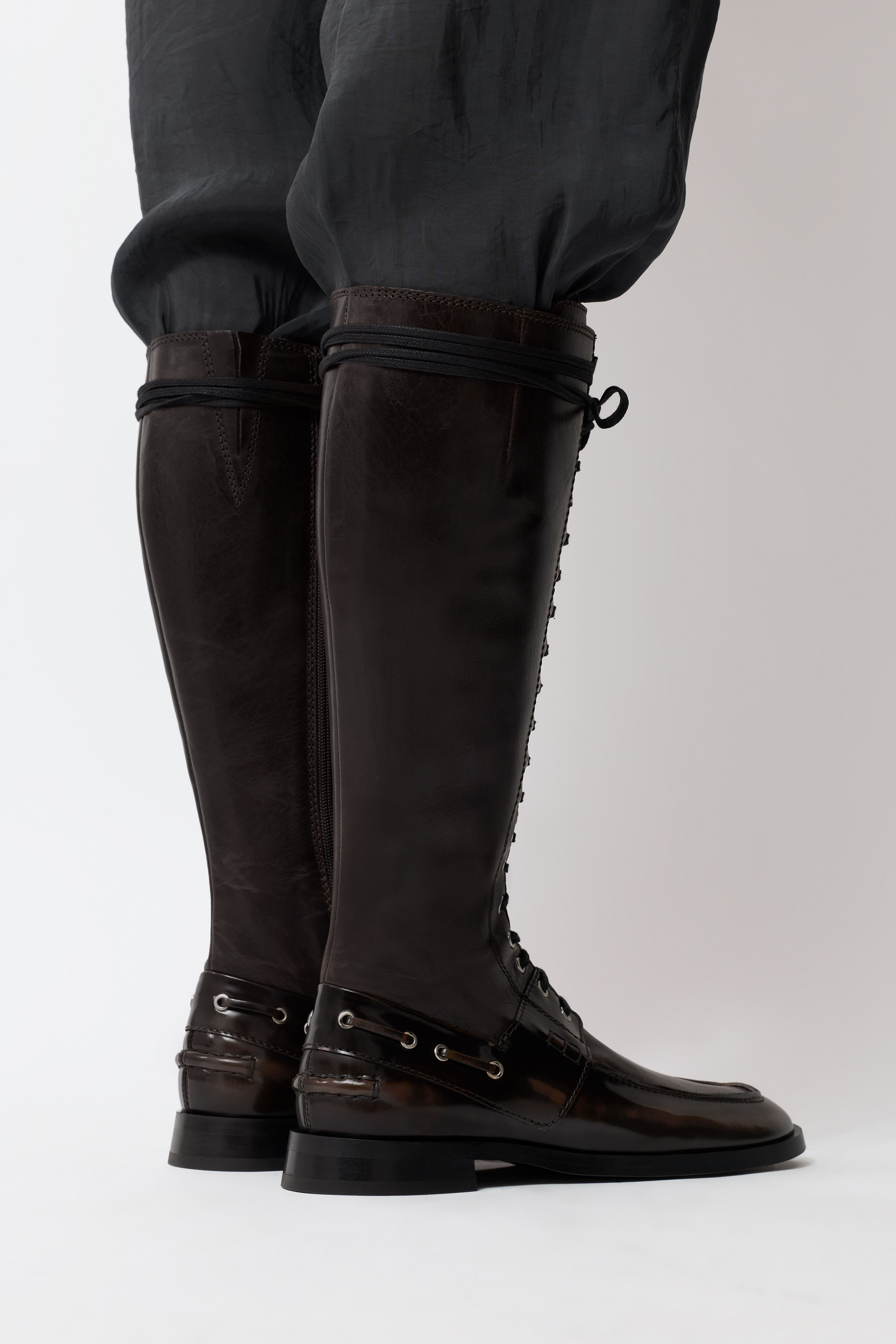 Liesbeth Boots - Brown Brush Off Leather | Miista | Designed & Handmade in Europe