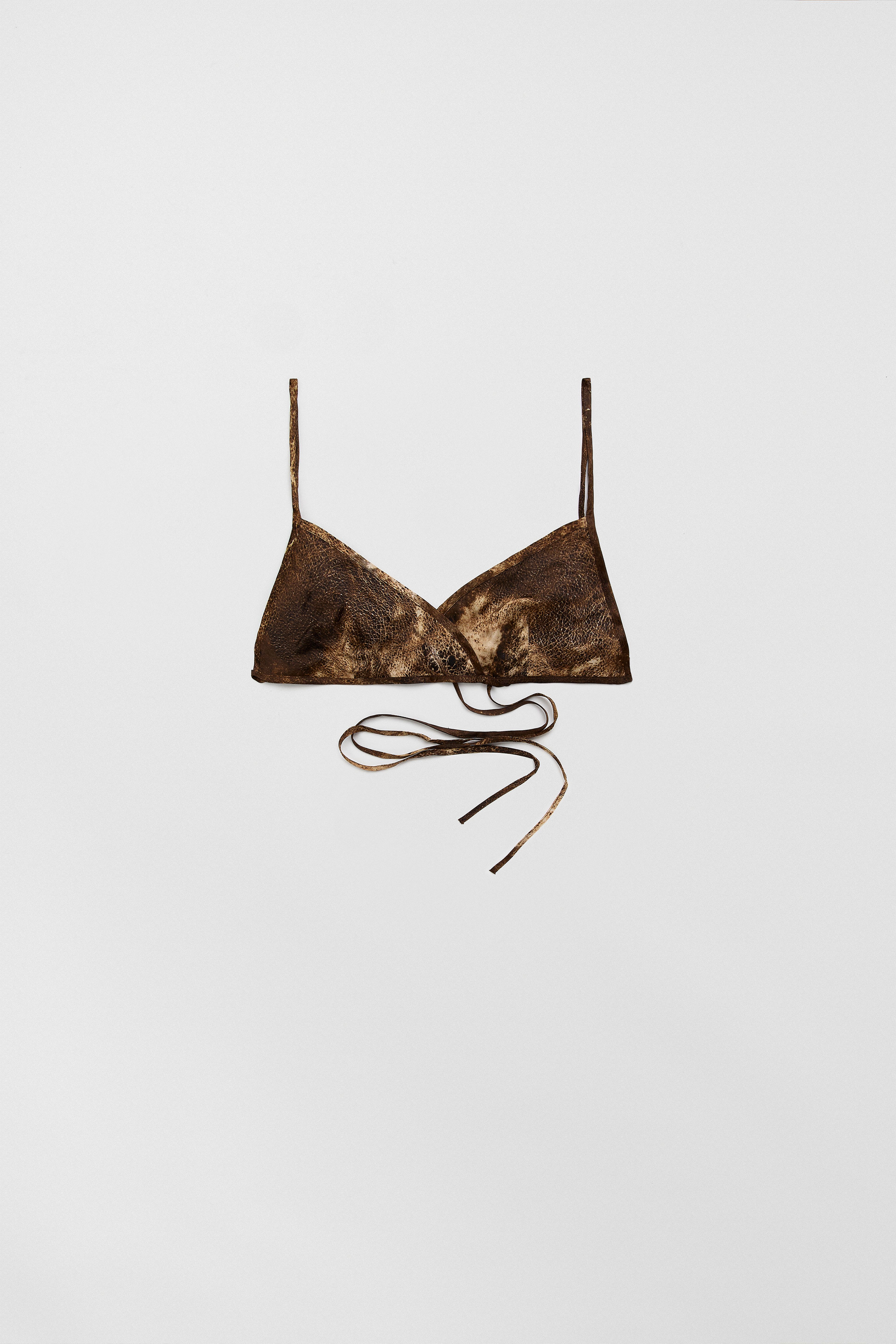 Keir Leather Print Bra | Miista | Designed & Handmade in Europe