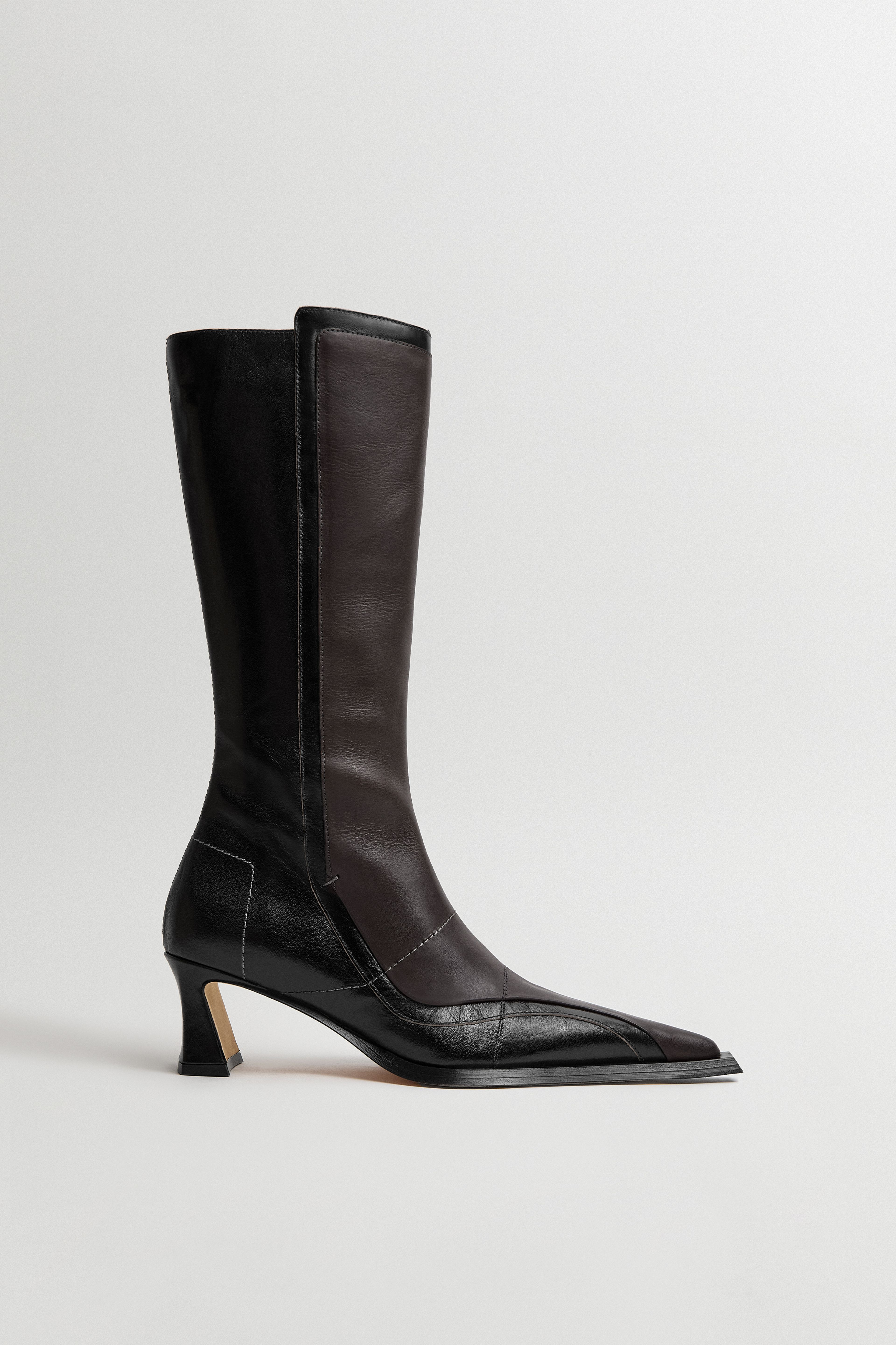 Jadwig Boots - Black Brown Leather | Miista | Designed & Handmade in Europe