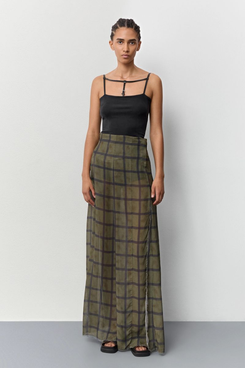 Ismera Top Washed Black Ribbed Cupro