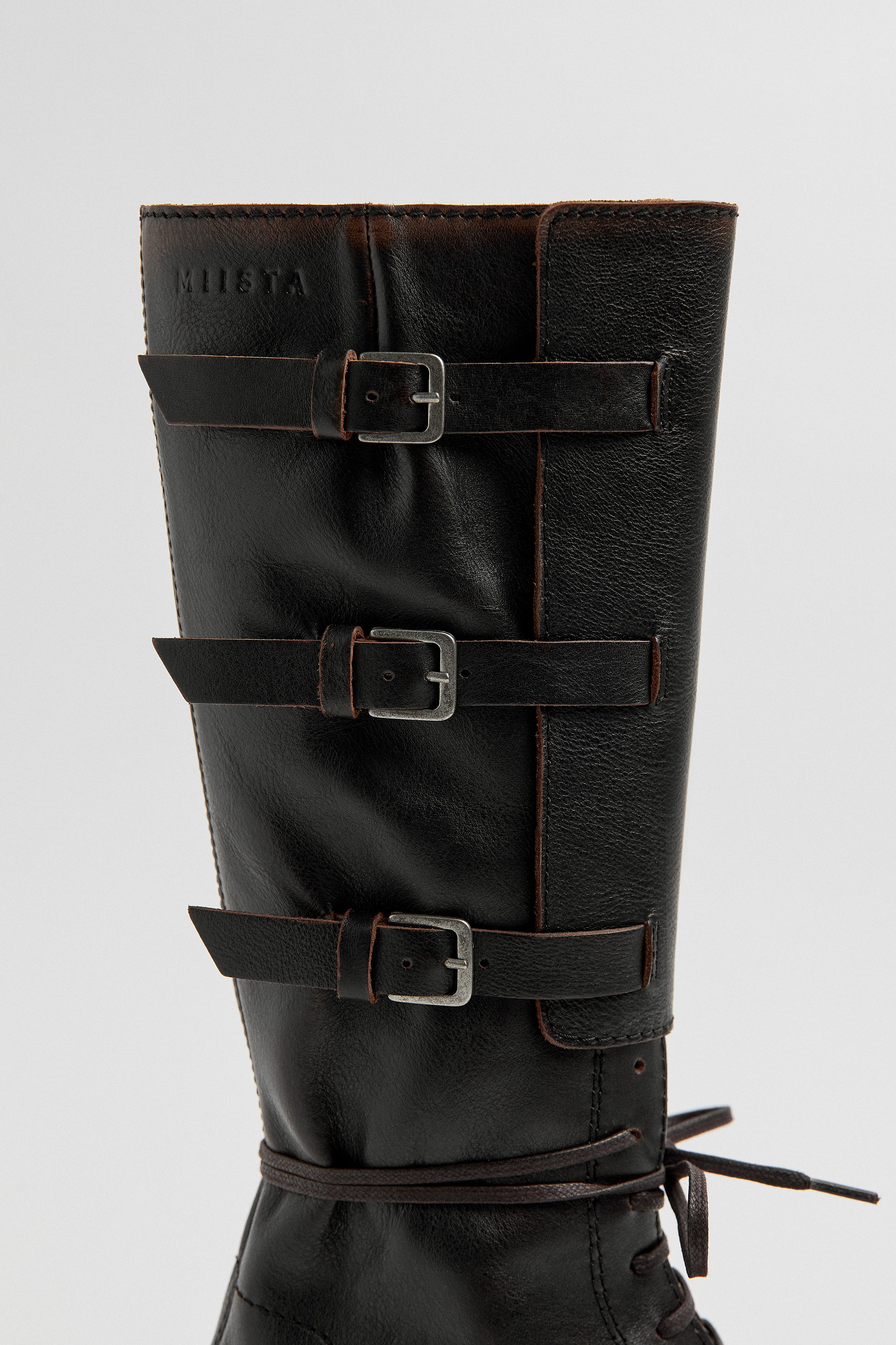 Sigrid Boots - Brown Brushed Leather | Miista