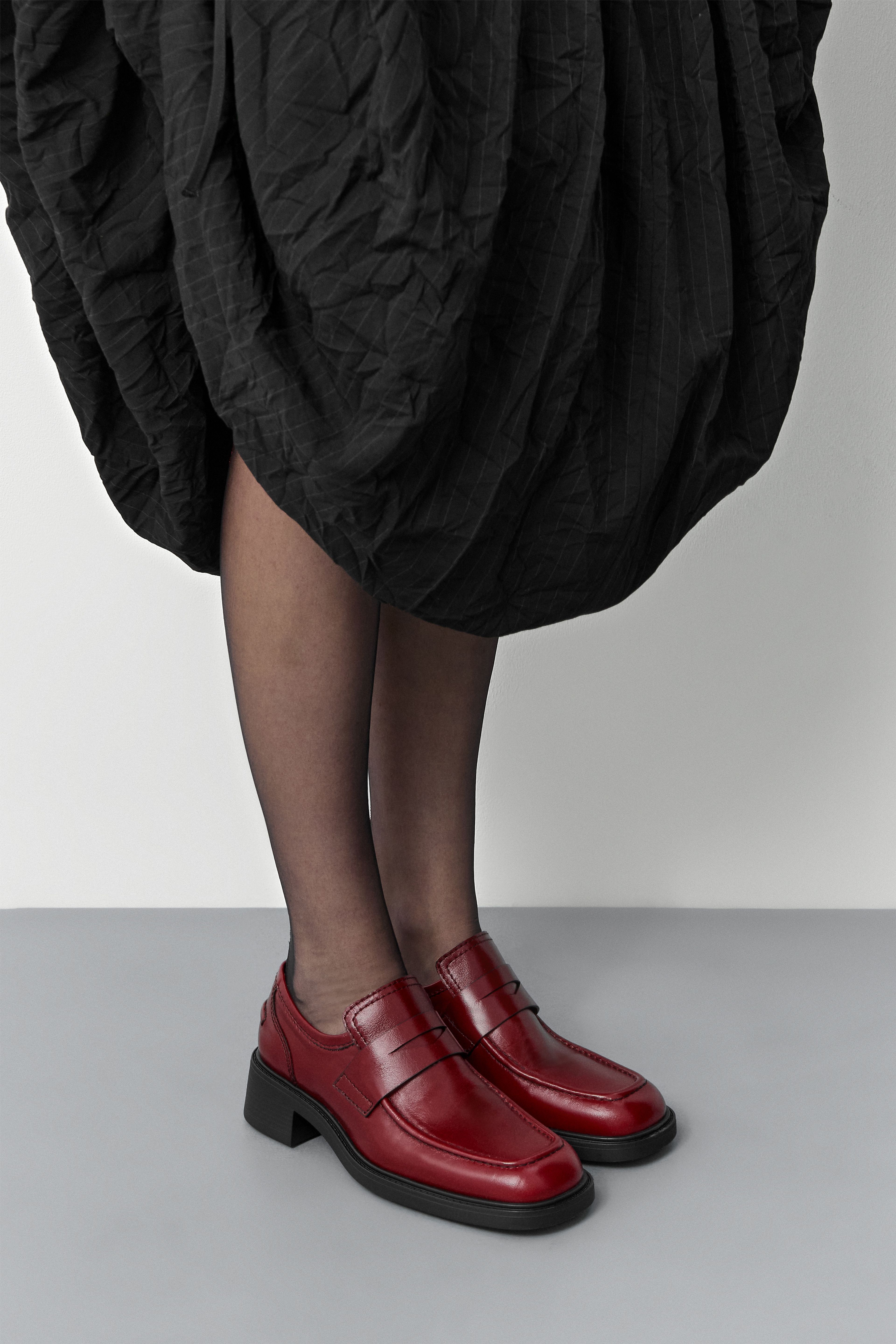 Amelia Red Penny Loafers | Miista | Designed & Handmade in Europe