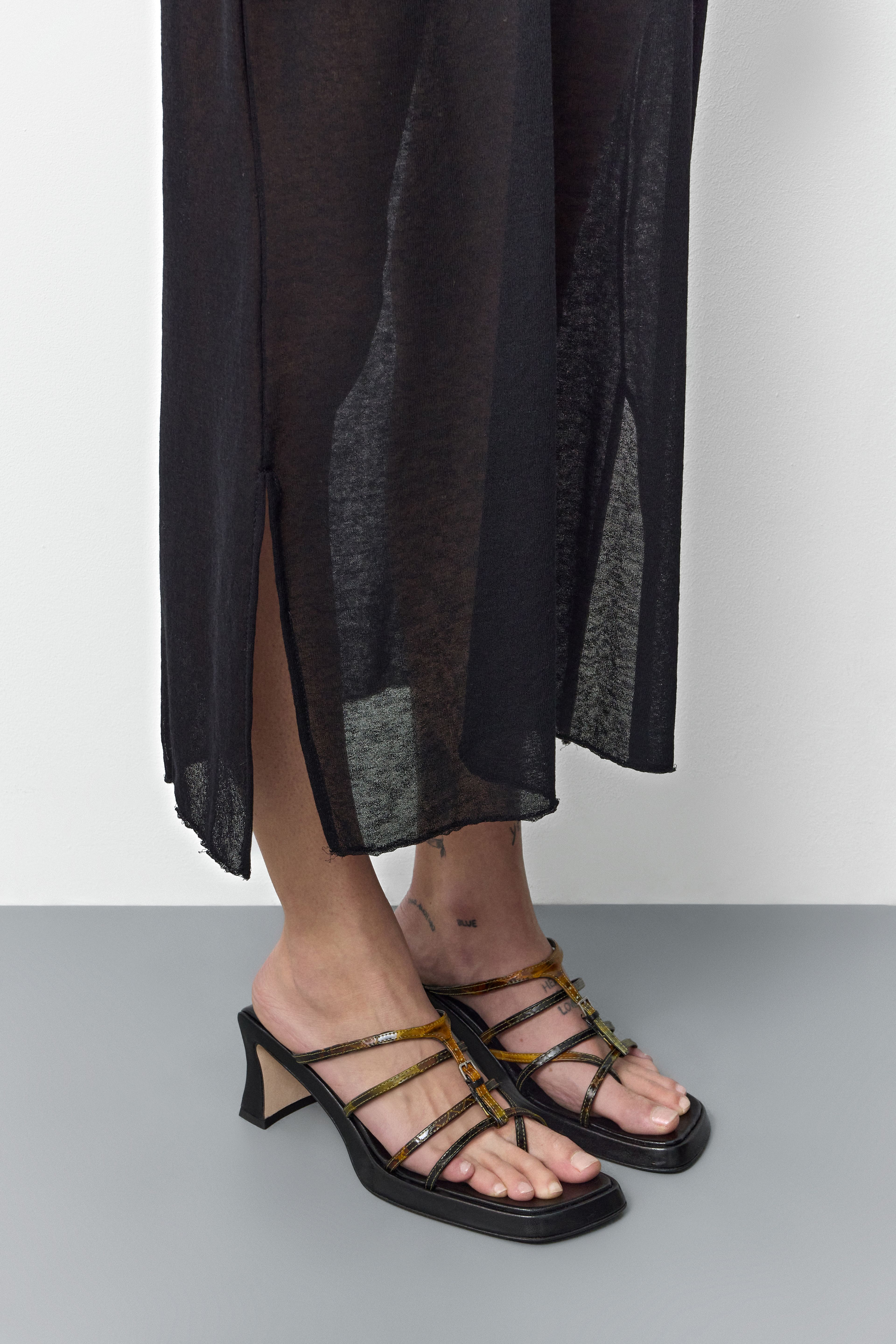 Indi Green Snake Black Strappy Sandals | Miista | Designed & Handmade in Europe