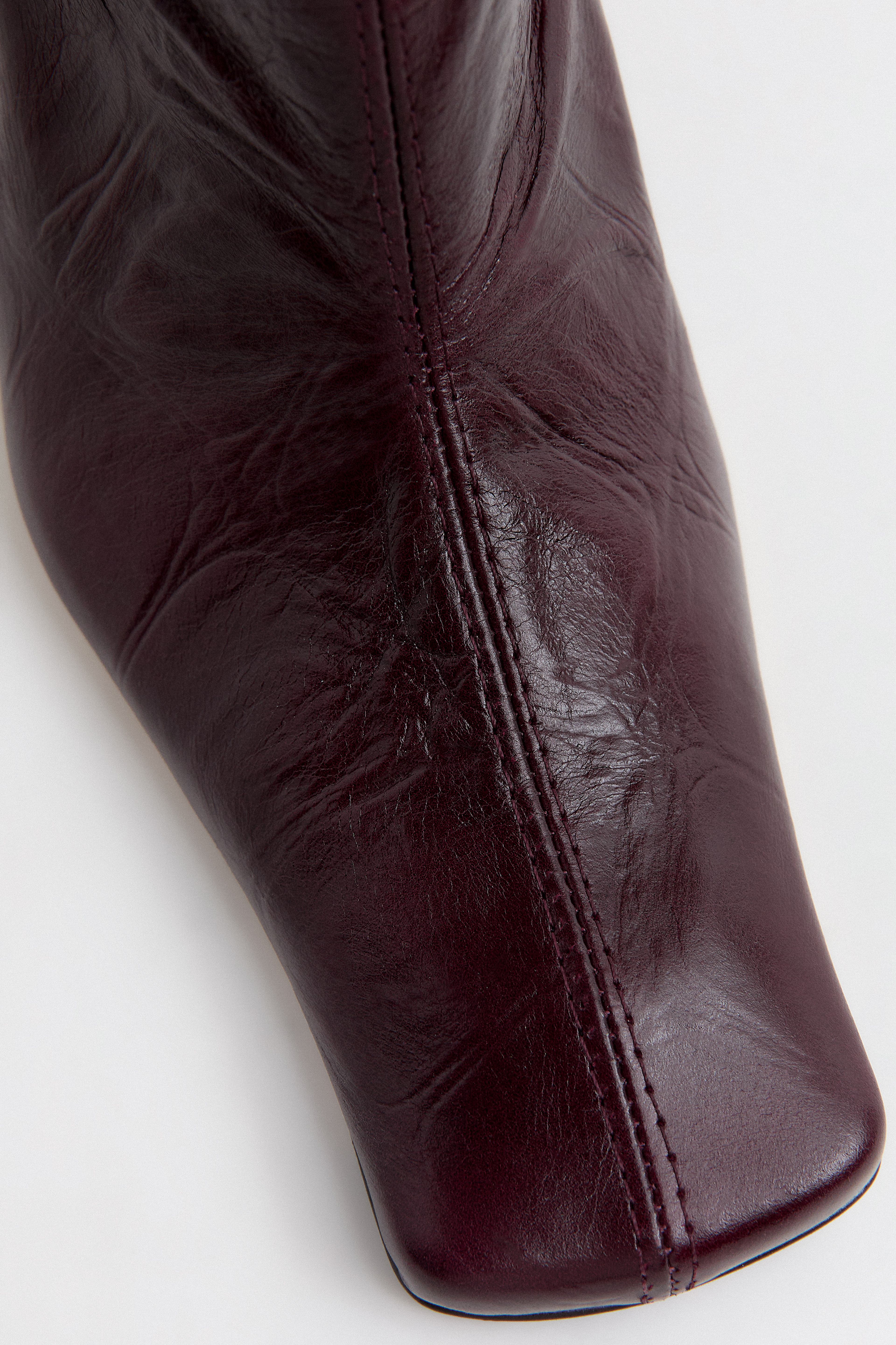Bluma Boots -  Plum Croc Embossed Leather | Miista | Designed & Handmade in Europe