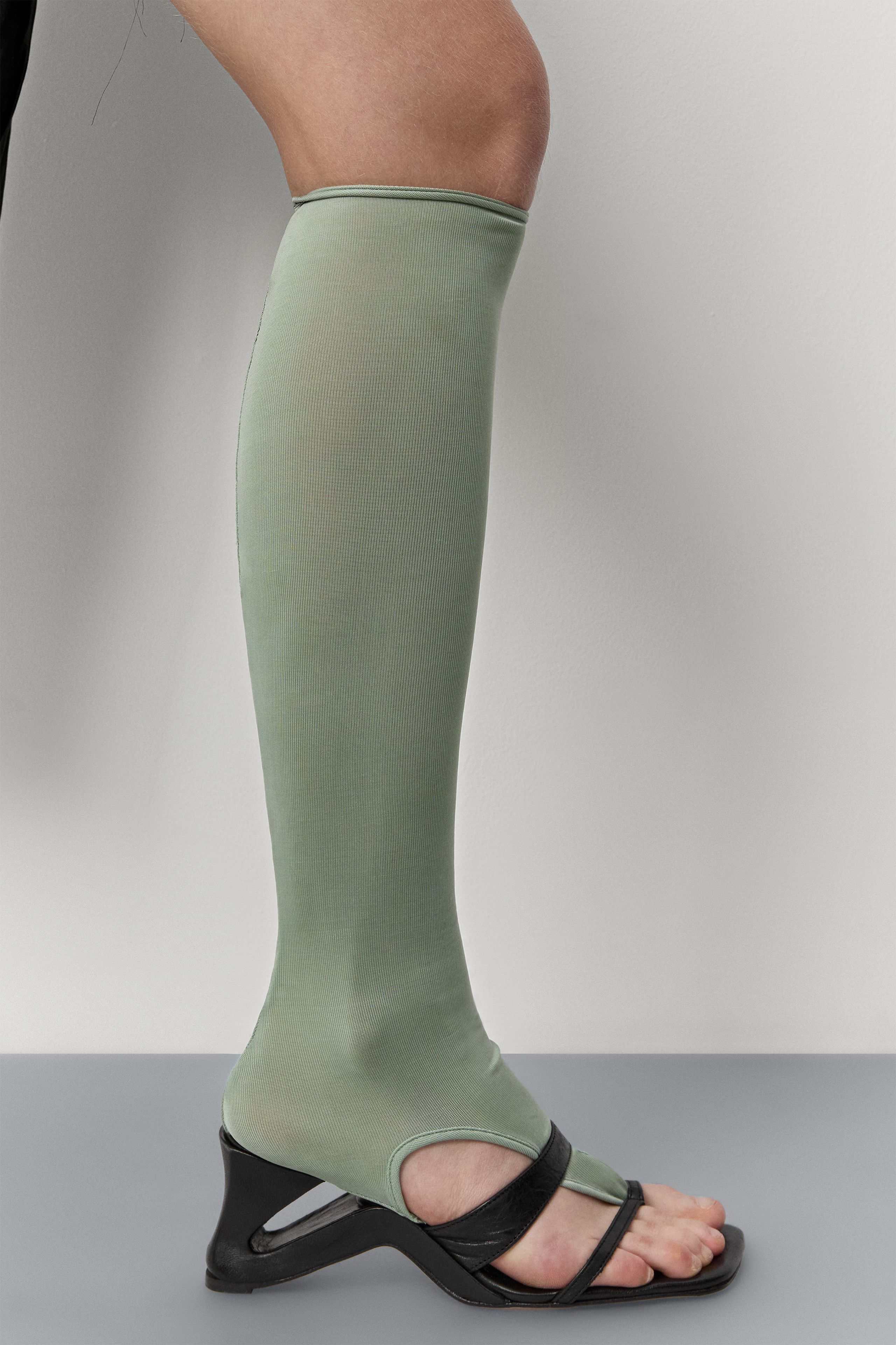 Andie Green Rib Socks | Miista | Designed & Handmade in Europe