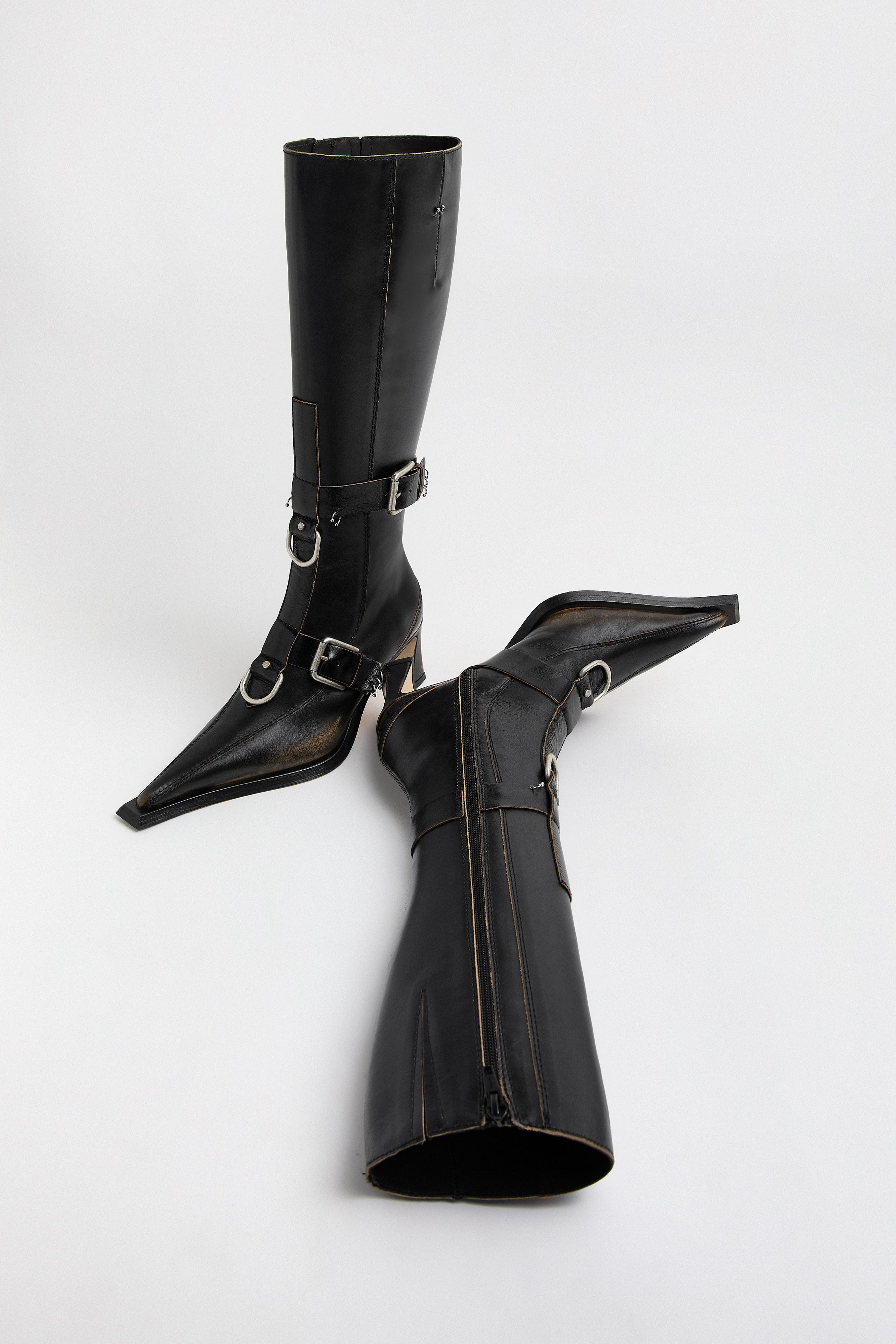 Eliya Boots - Brown Brush Off Leather | Miista