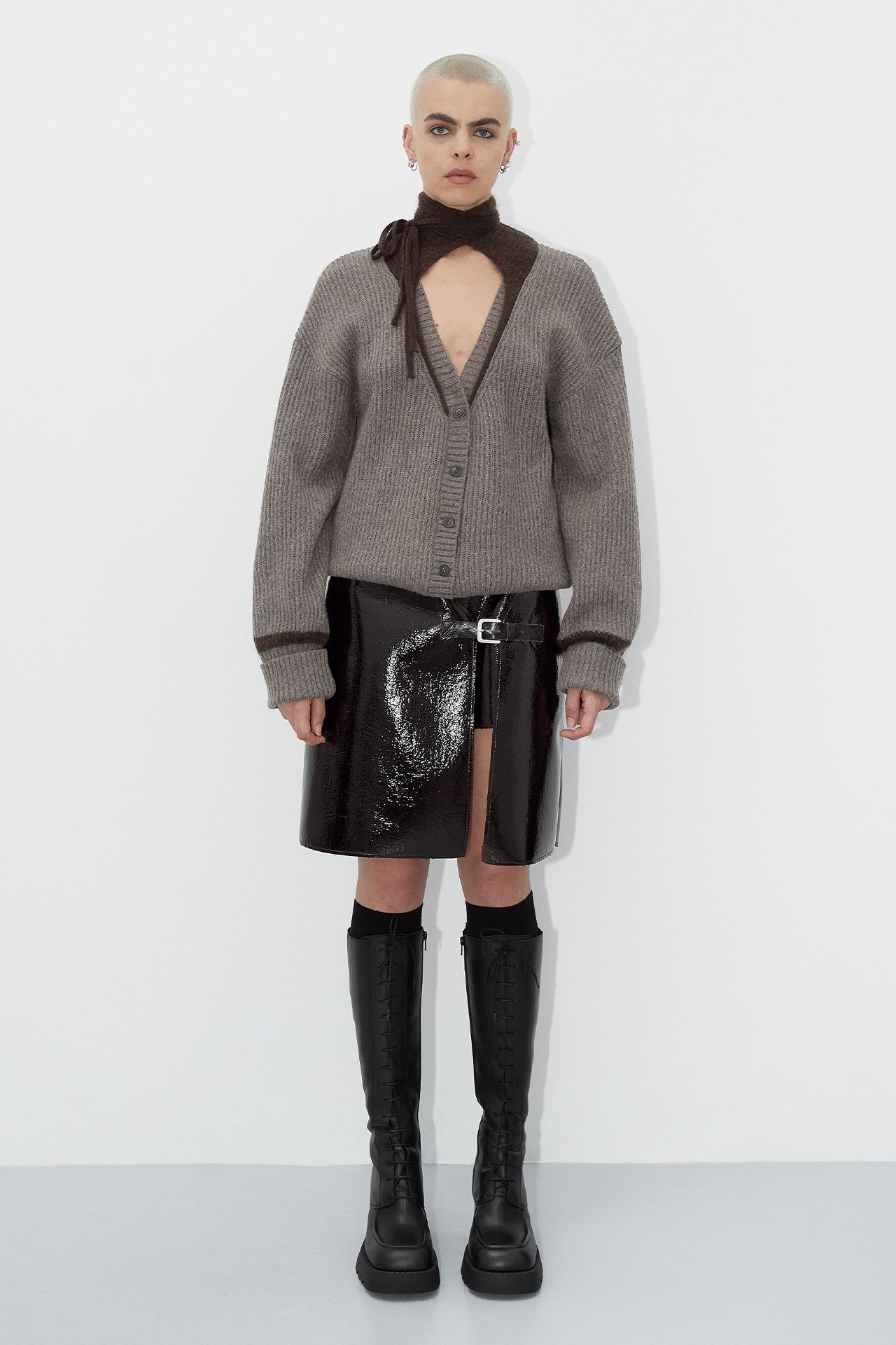 MIXIK 売れ筋商品|||ミキシク カーディガン アウター レディース Cardigans Brown Miki Brown Cardigan | Miista