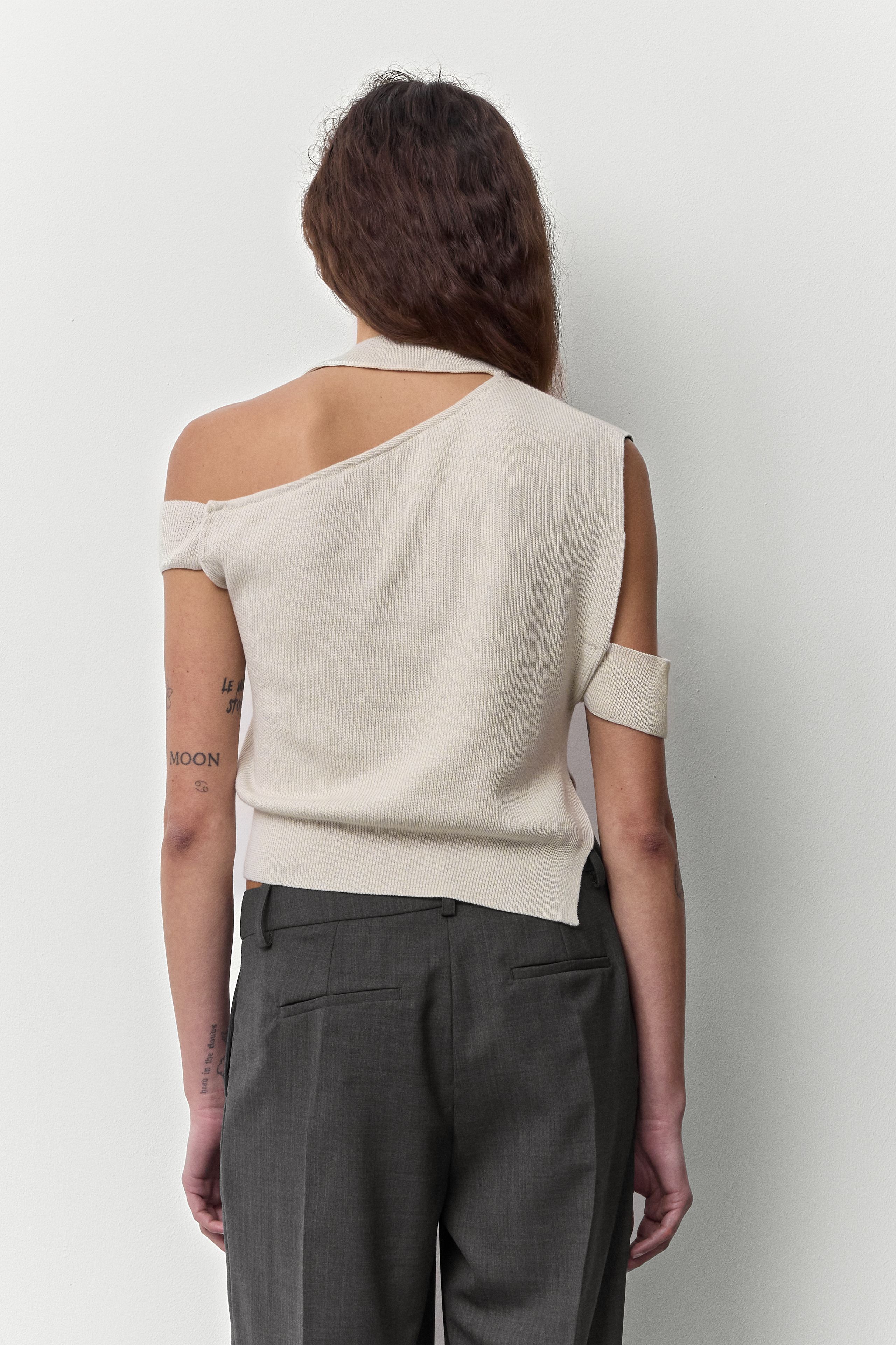 Lilou Vest - Ecru Cashmere Blend | Miista