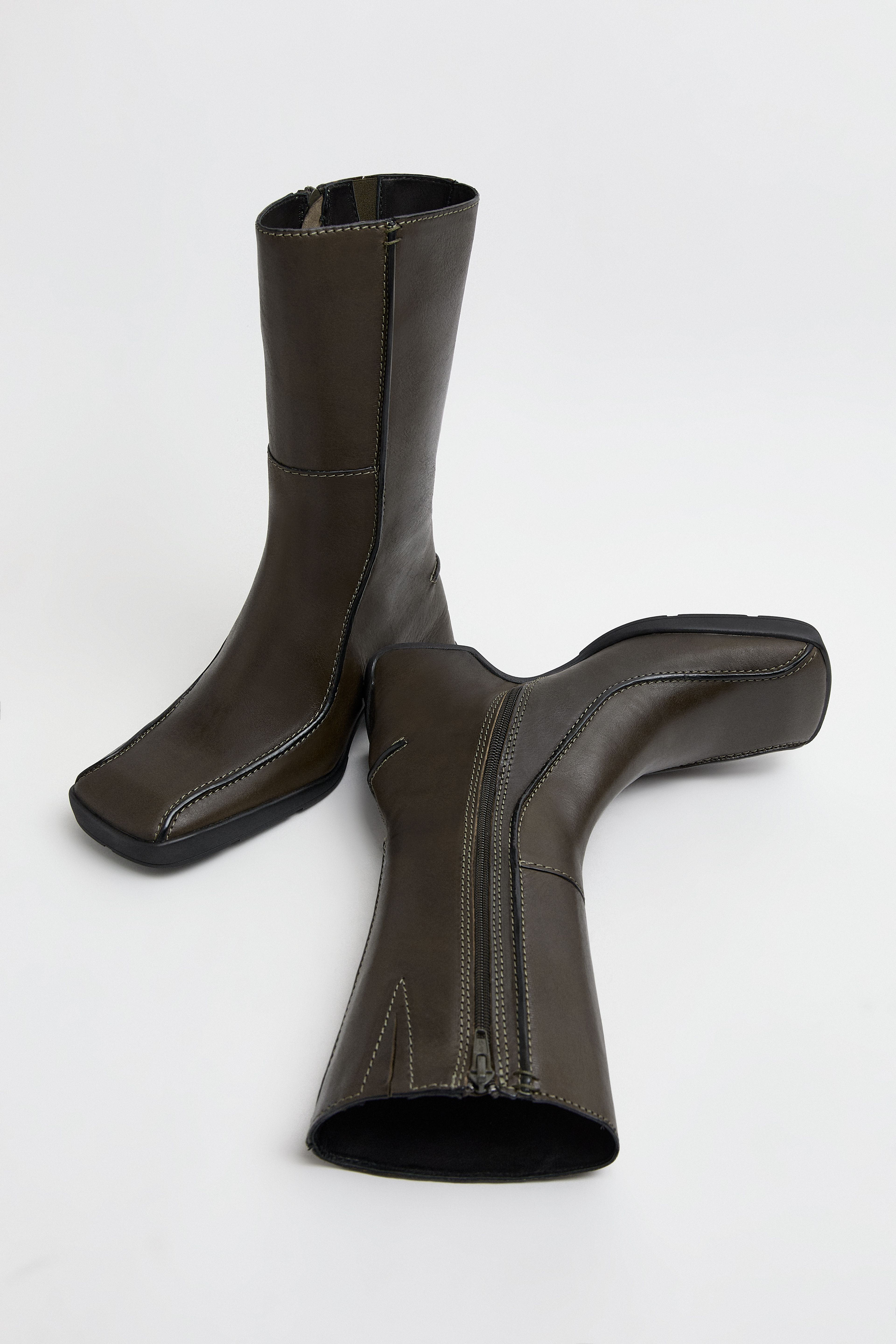Lorena Boots - Khaki Leather | Miista | Designed & Handmade in Europe