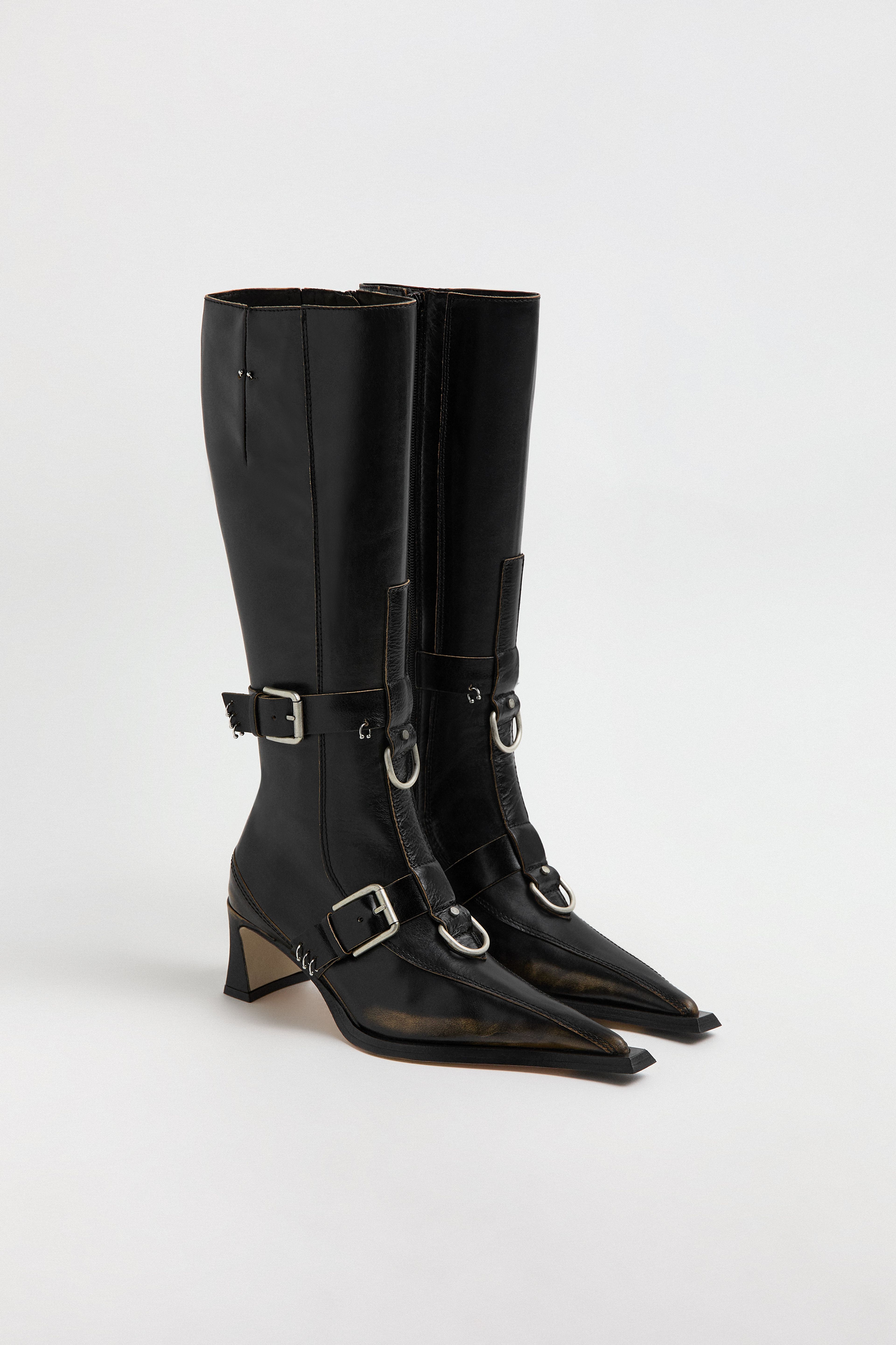 Eliya Boots - Brown Brush Off Leather | Miista | Designed & Handmade in Europe