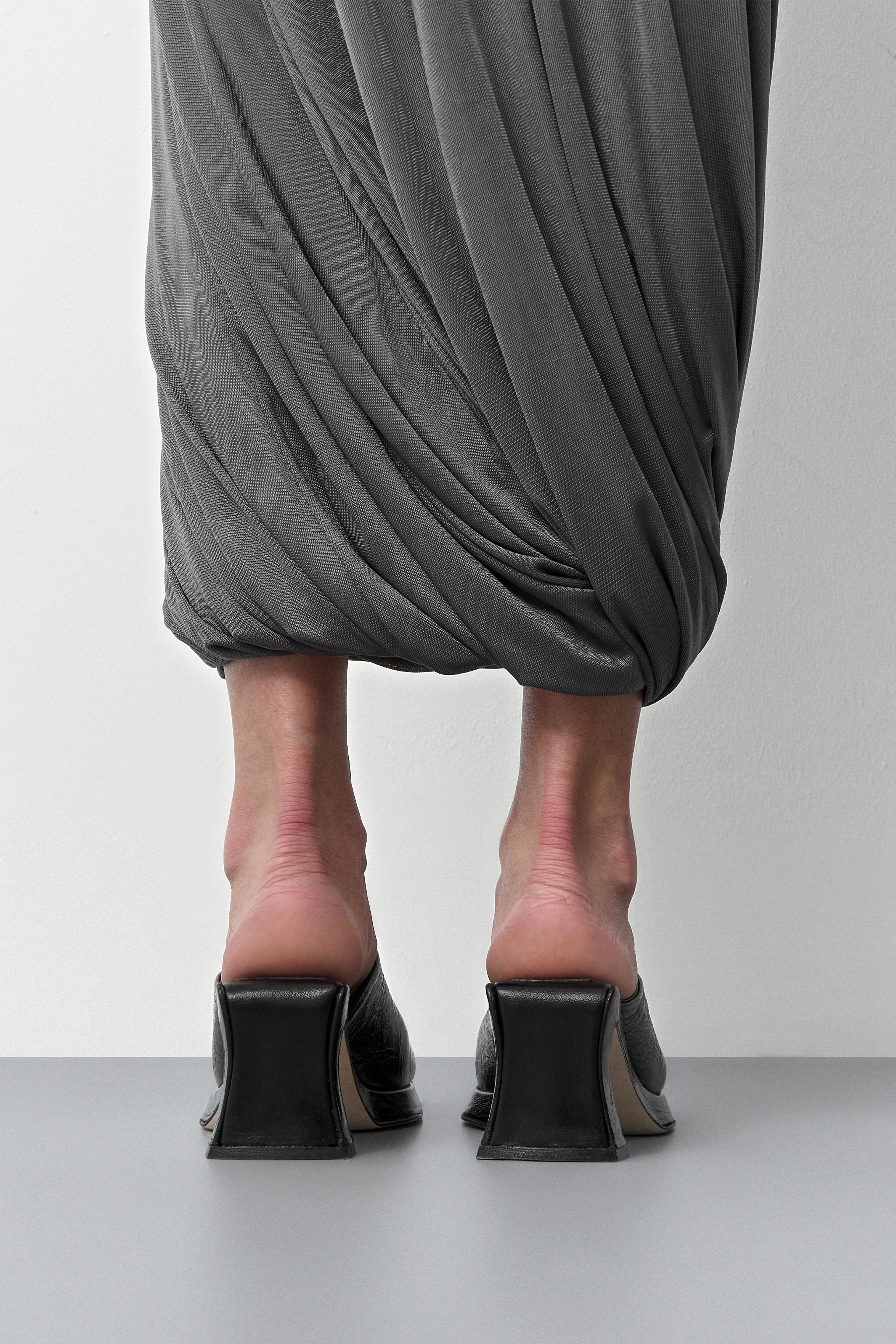 Sonali Black Asymmetric Sandals | Miista | Designed & Handmade in Europe