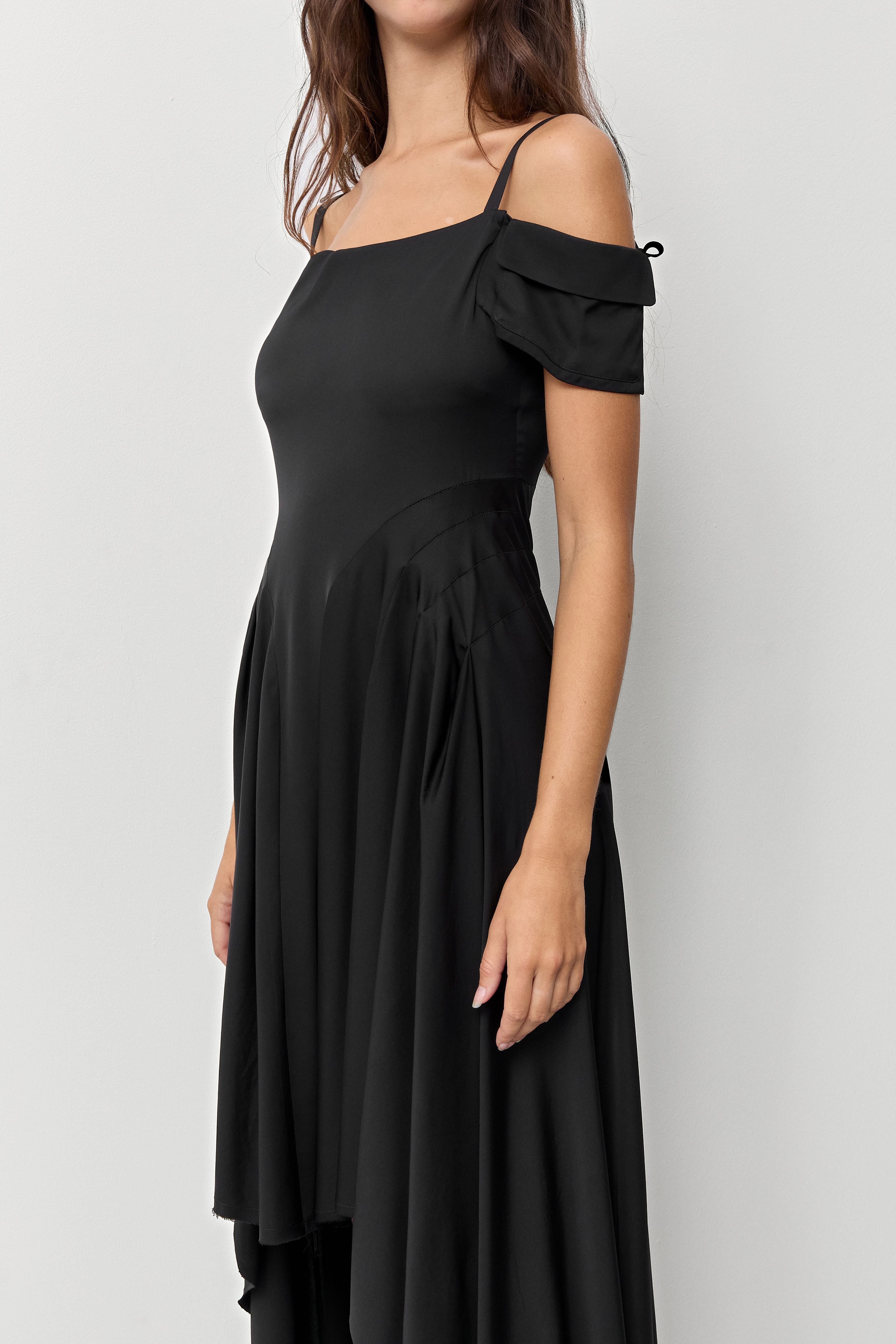 Rekka Black Long Dress | Miista | Designed & Handmade in Europe