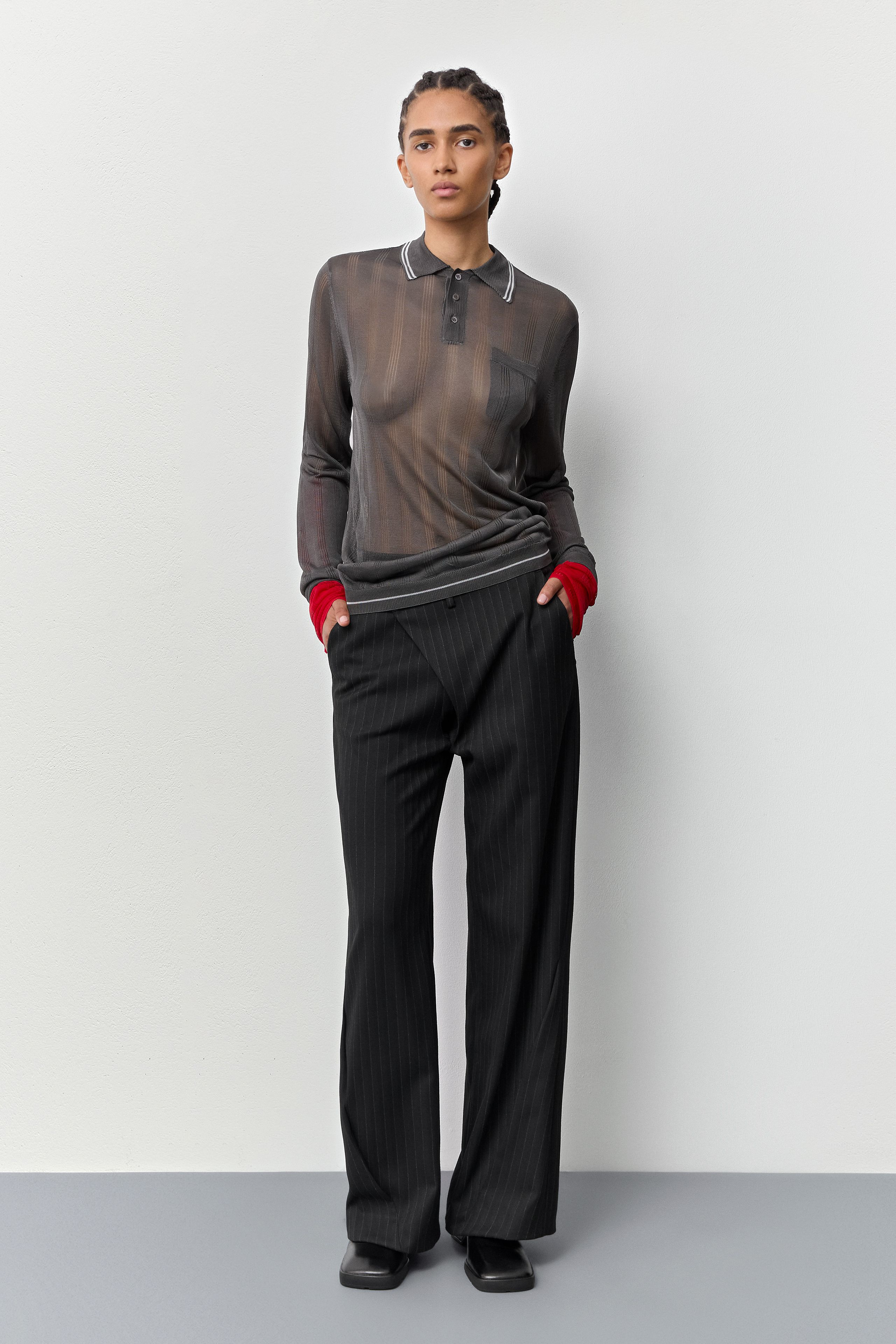 Rufa Jumper - Grey Ribbed Knit | Miista