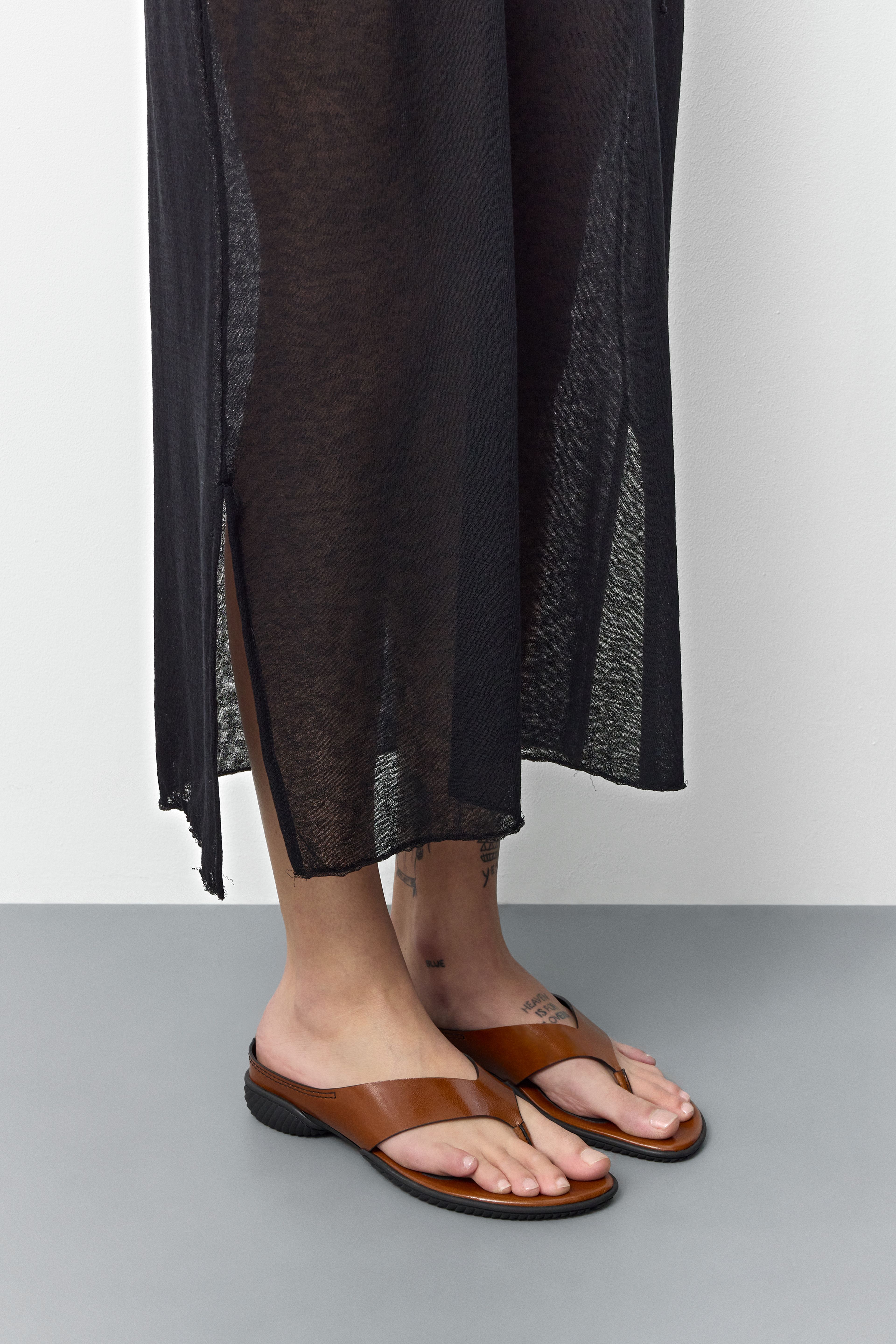 Punet Tan Thonge Flat Sandals | Miista | Designed & Handmade in Europe