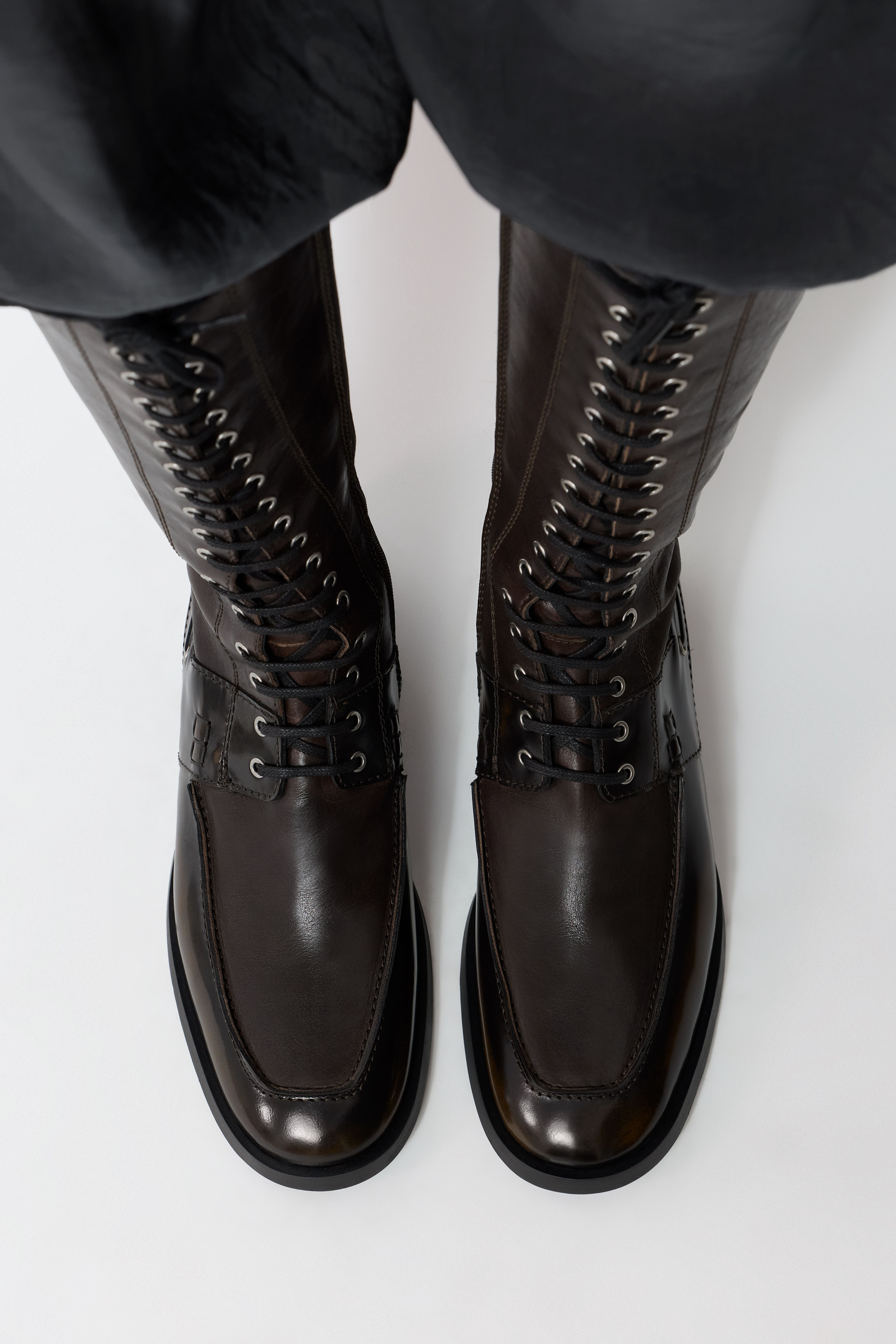 Liesbeth Boots - Brown Brush Off Leather | Miista | Designed & Handmade in Europe