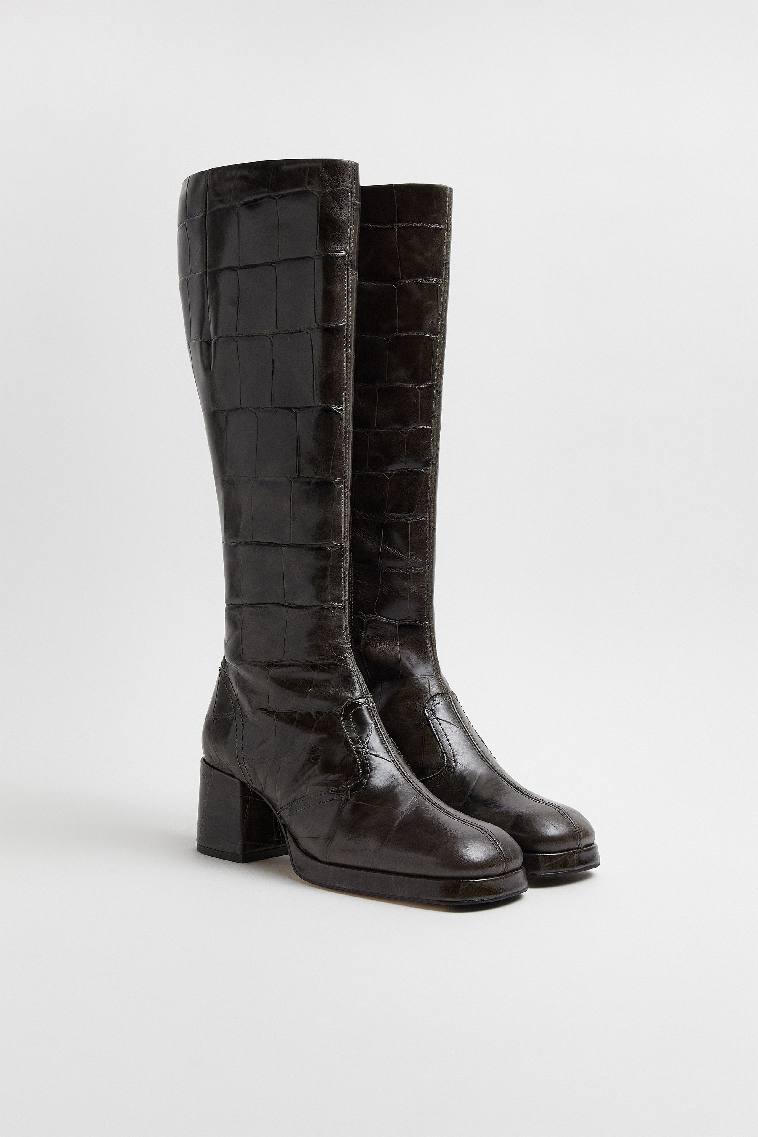 Donna Khaki Coco Tall Boots | Miista | Designed & Handmade in Europe