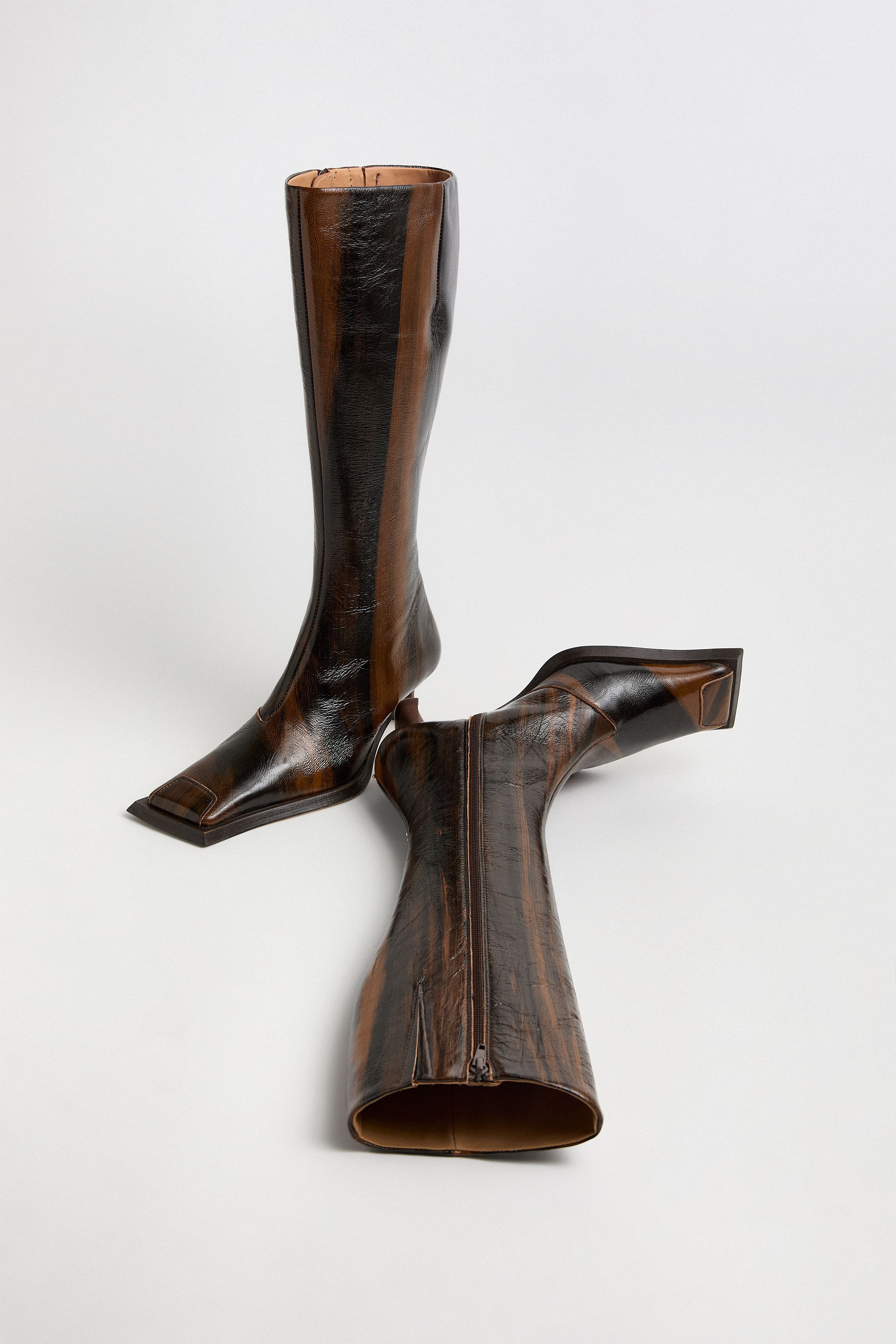 Alfreda Boots Distressed Effect Leather | Miista | Designed & Handmade in Europe