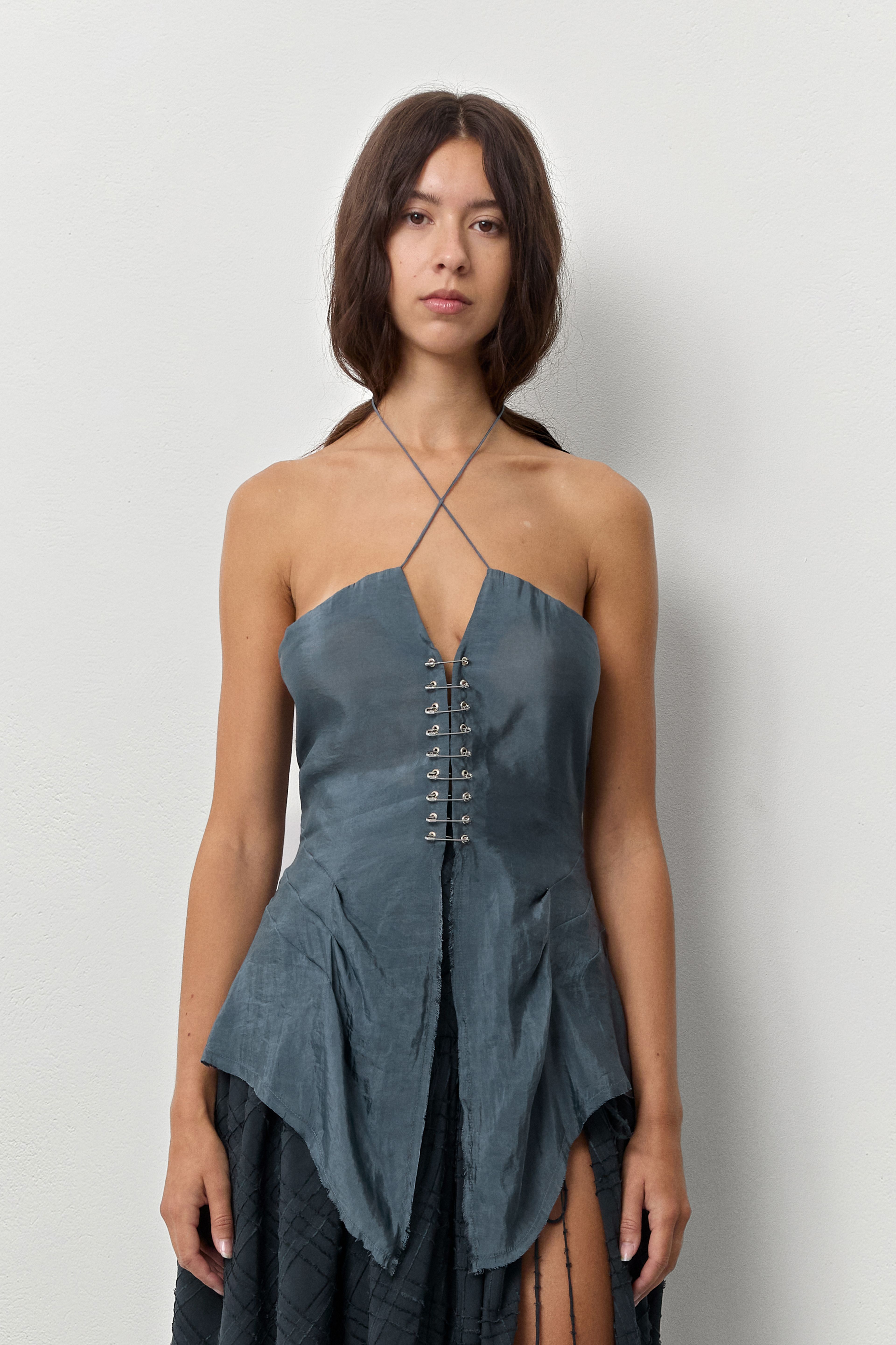 Aberdeen Washed Teal Top | Miista | Designed & Handmade in Europe