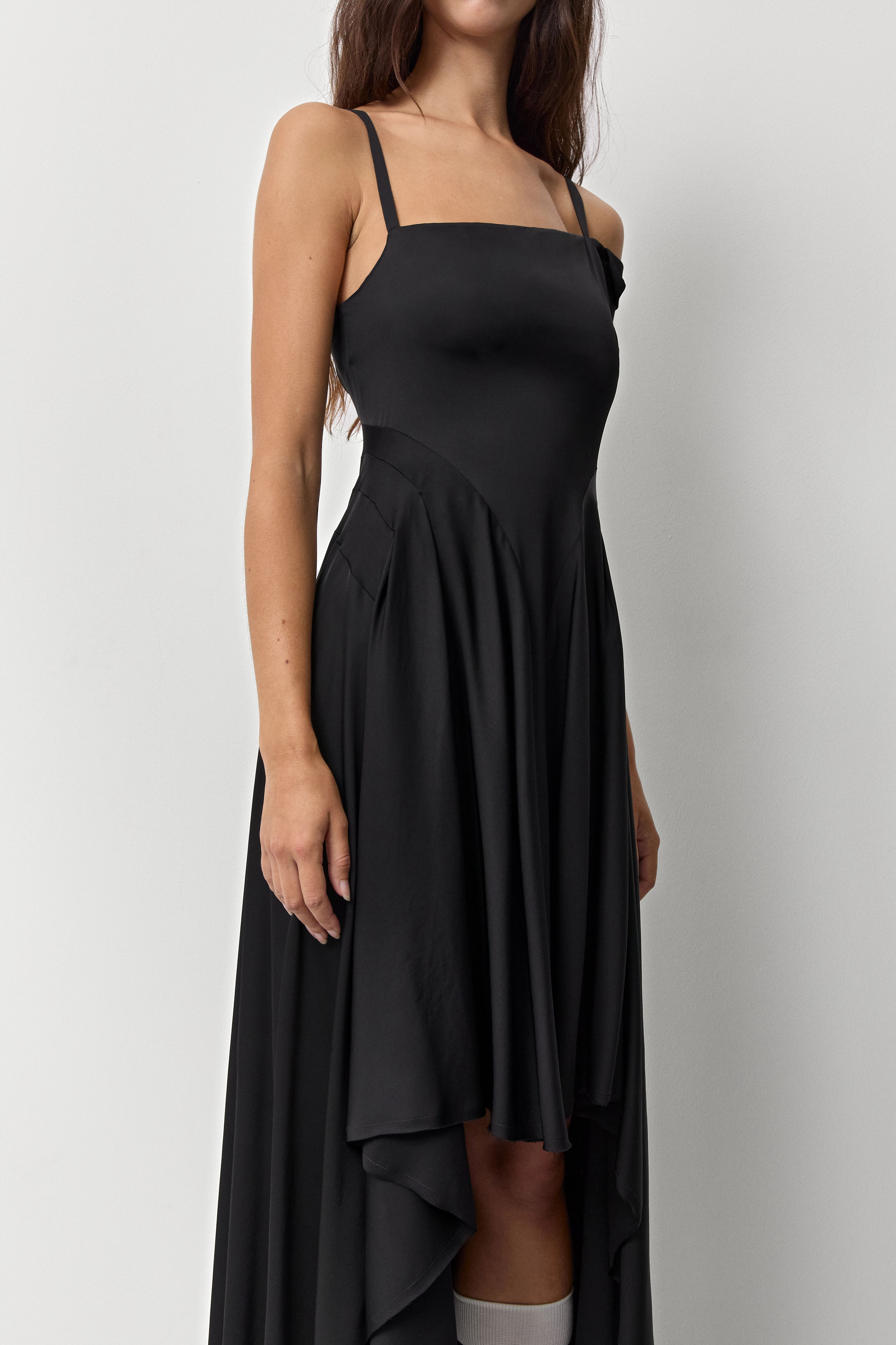 Rekka Black Long Dress | Miista | Designed & Handmade in Europe