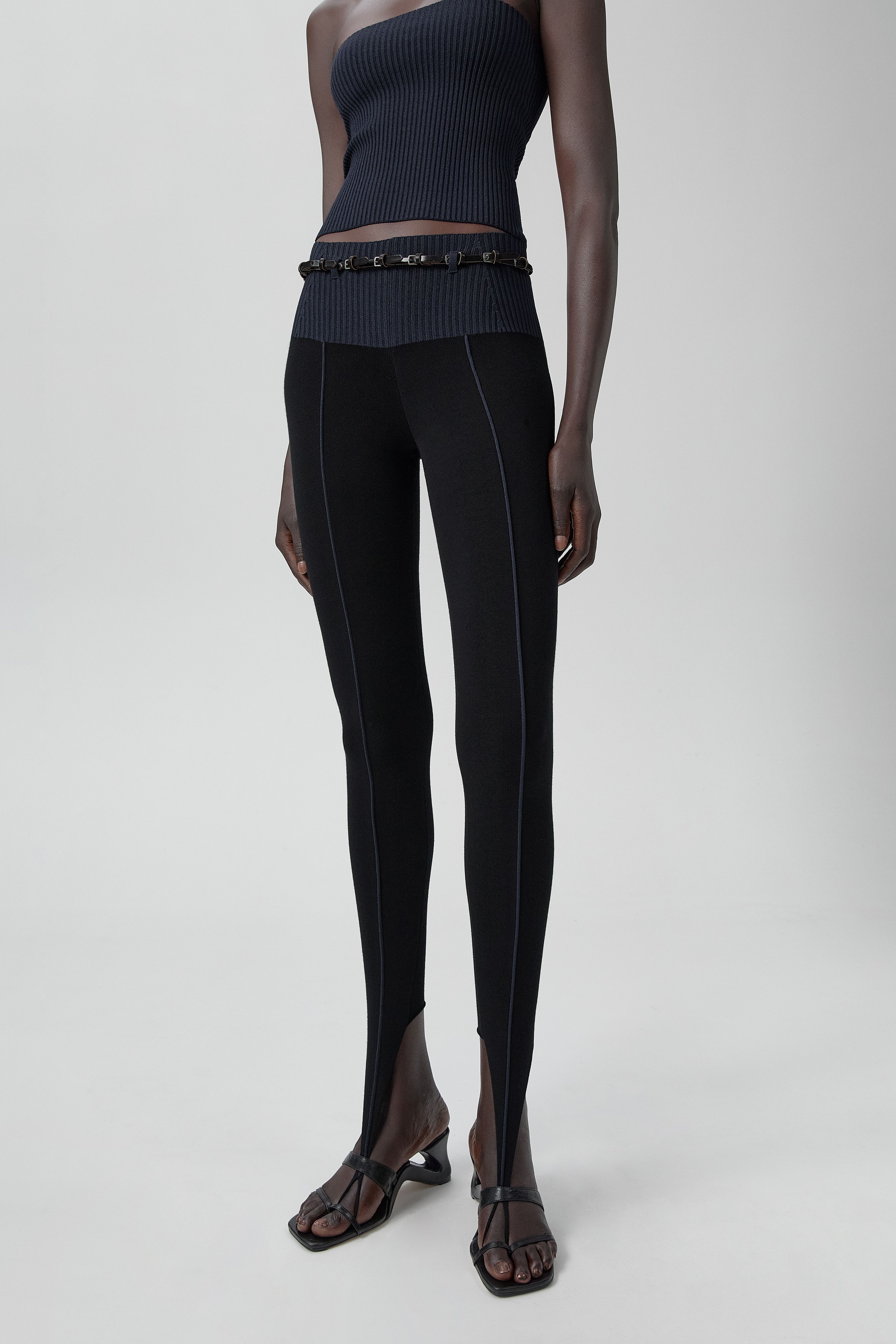 Bridget Trousers - Black Viscose Knit | Miista | Designed & Handmade in Europe