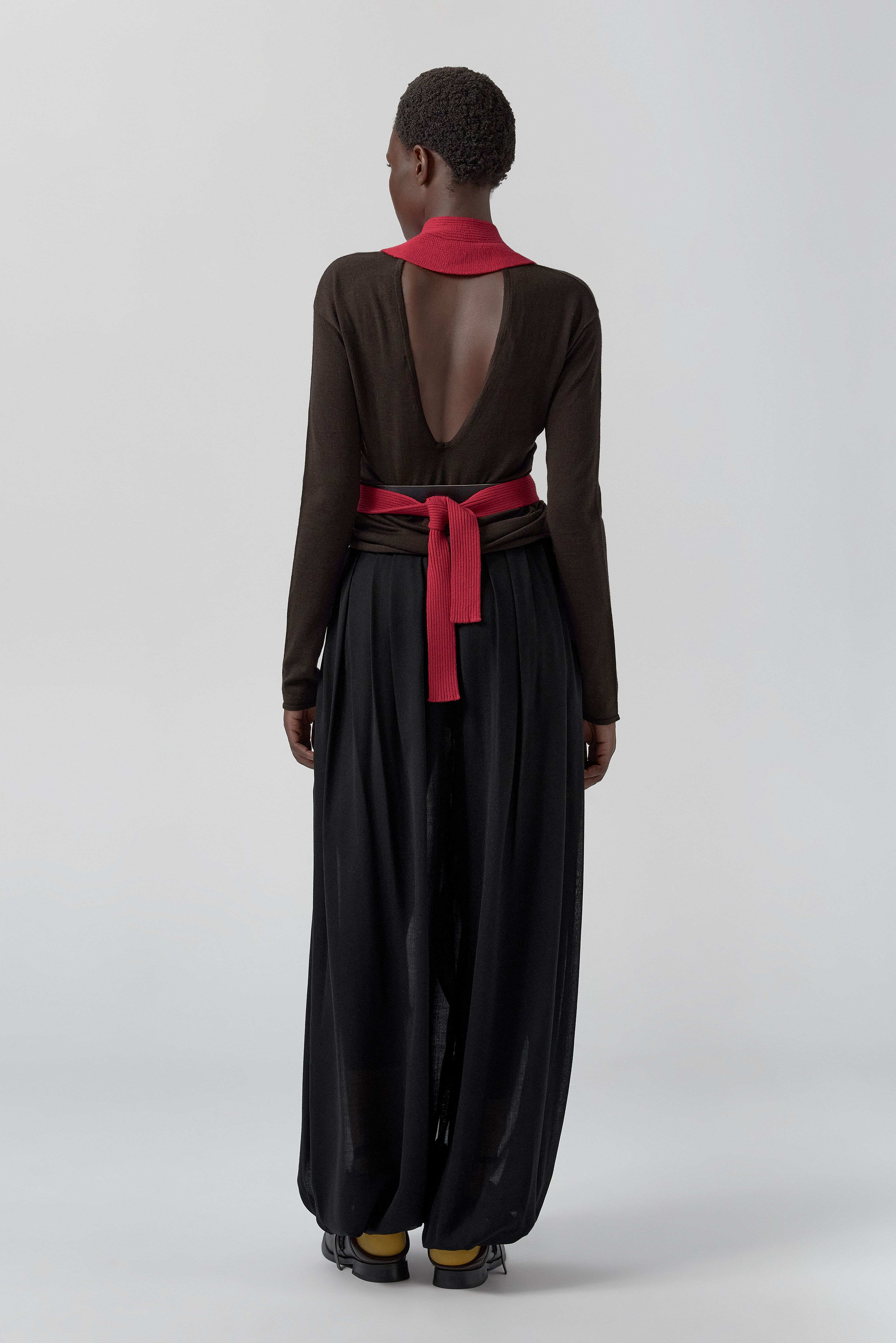 Wirth Scarf - Red Viscose Knit | Miista | Designed & Handmade in Europe