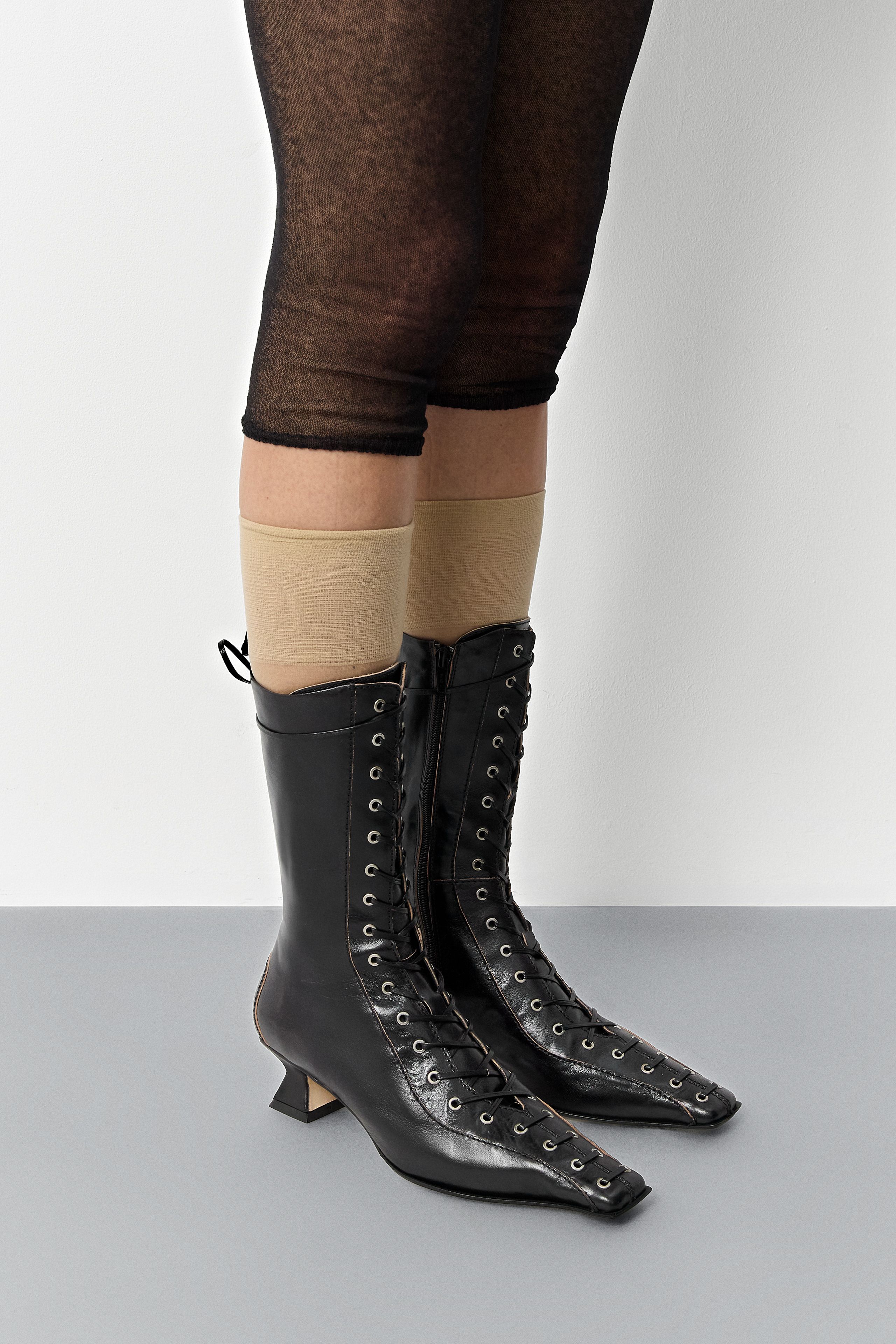 Emile Black Lace Up Ankle Boots | Miista | Designed & Handmade in Europe
