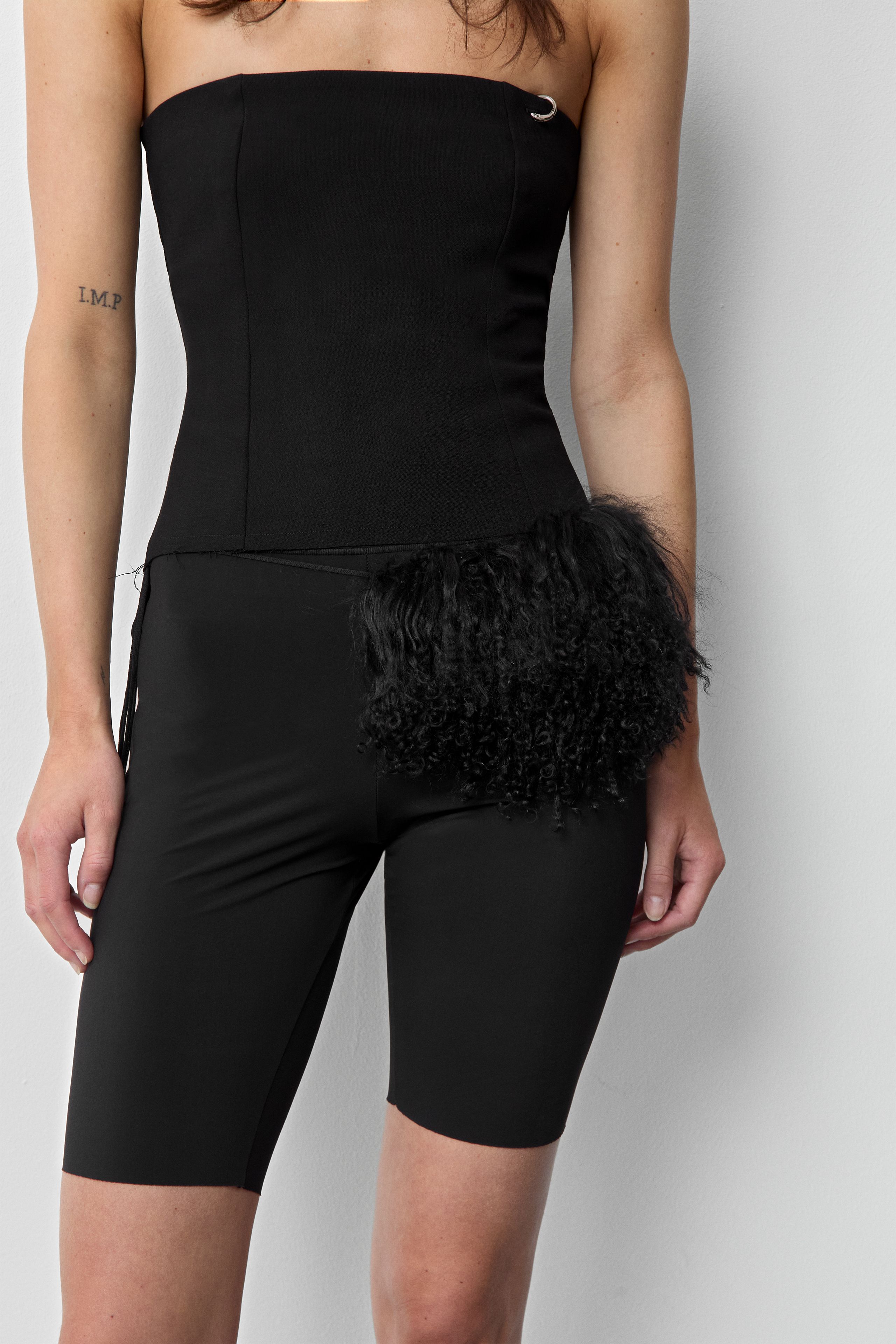 Chela Black Pony Knit Accessory | Miista | Designed & Handmade in Europe