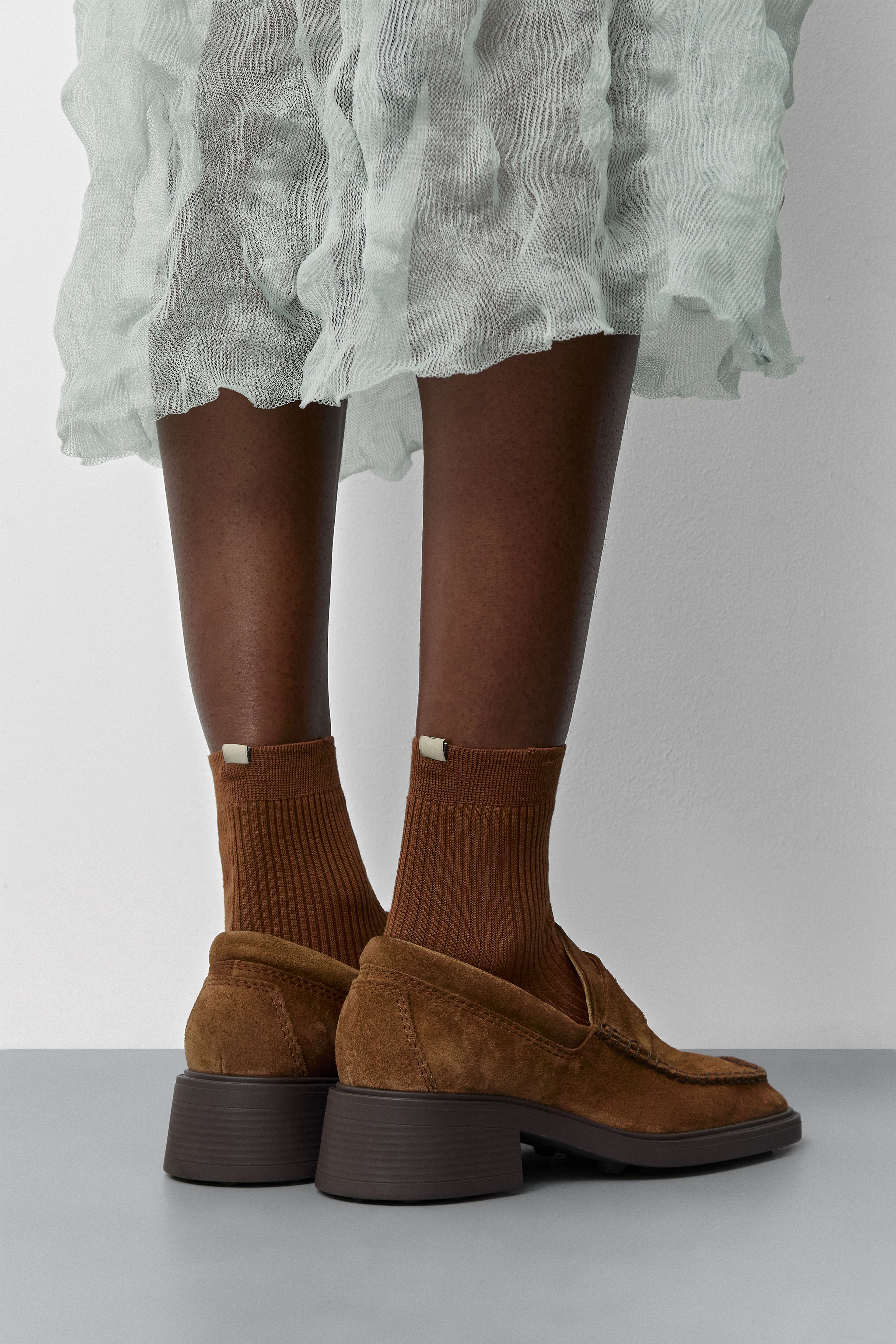Eralia Suede Tan Penny Loafers | Miista | Designed & Handmade in Europe