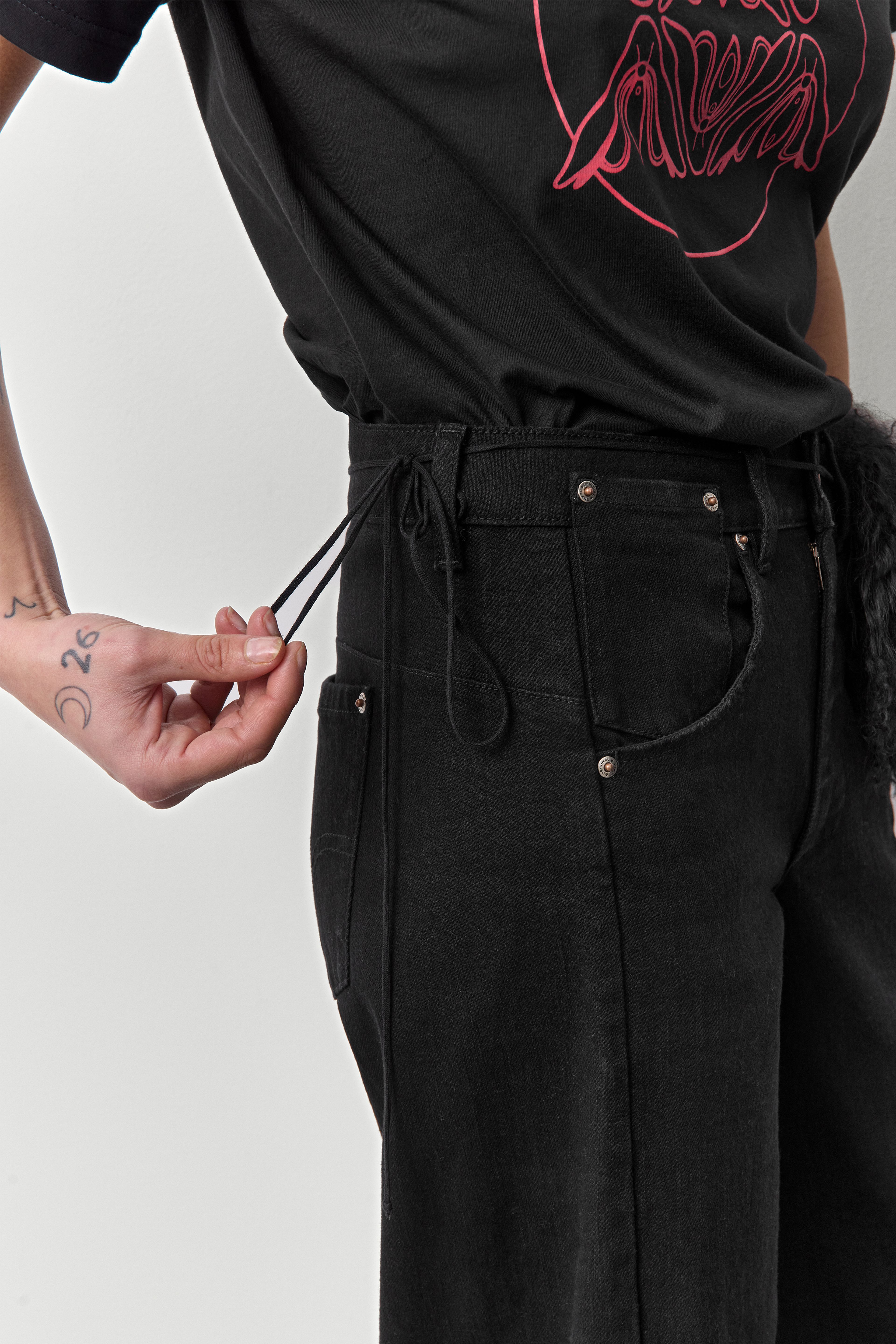 Chela Black Pony Knit Accessory  | Miista | Designed & Handmade in Europe