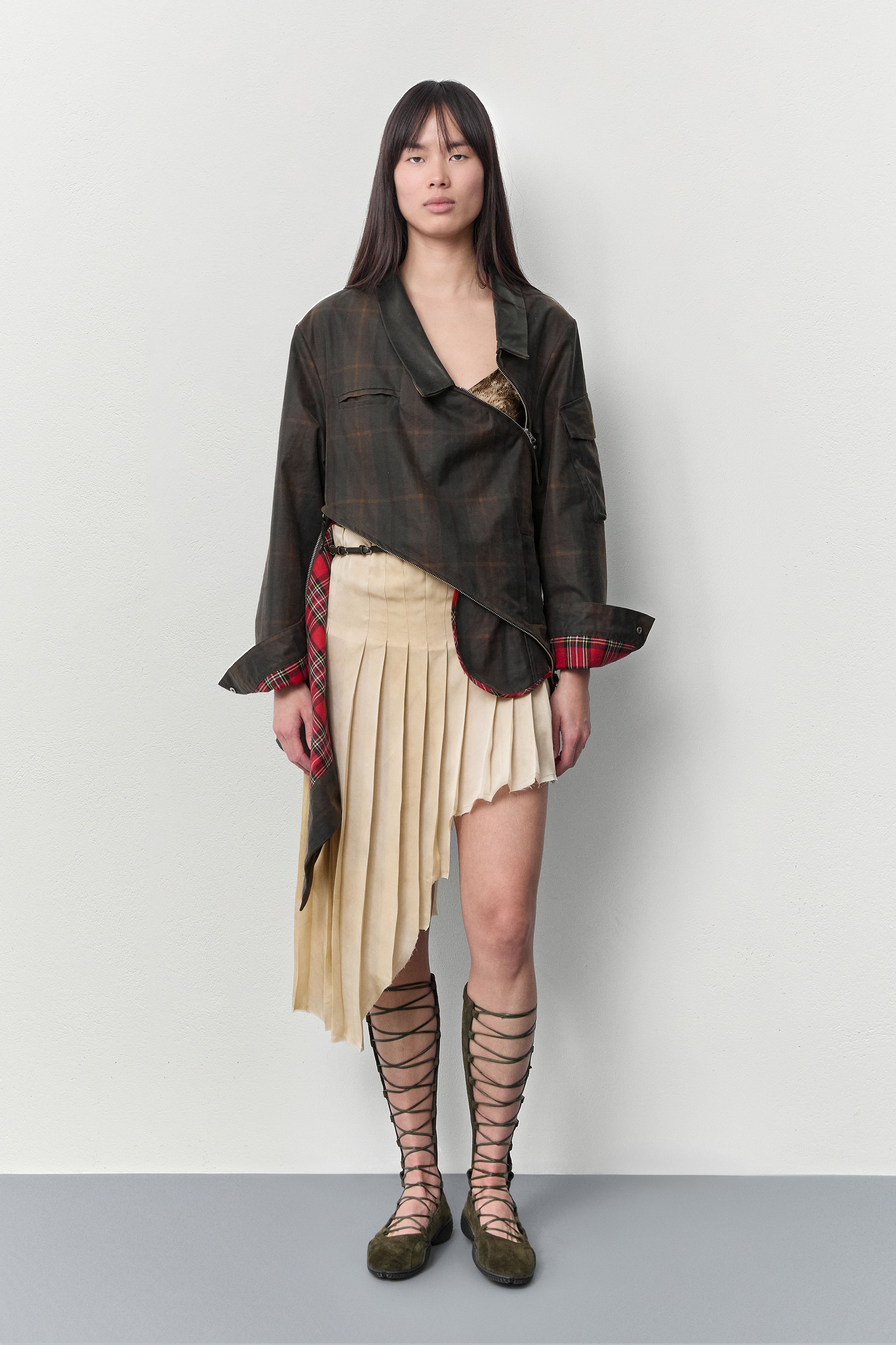 Mathilda Khaki Gladiator Ballerinas | Miista | Designed & Handmade in Europe