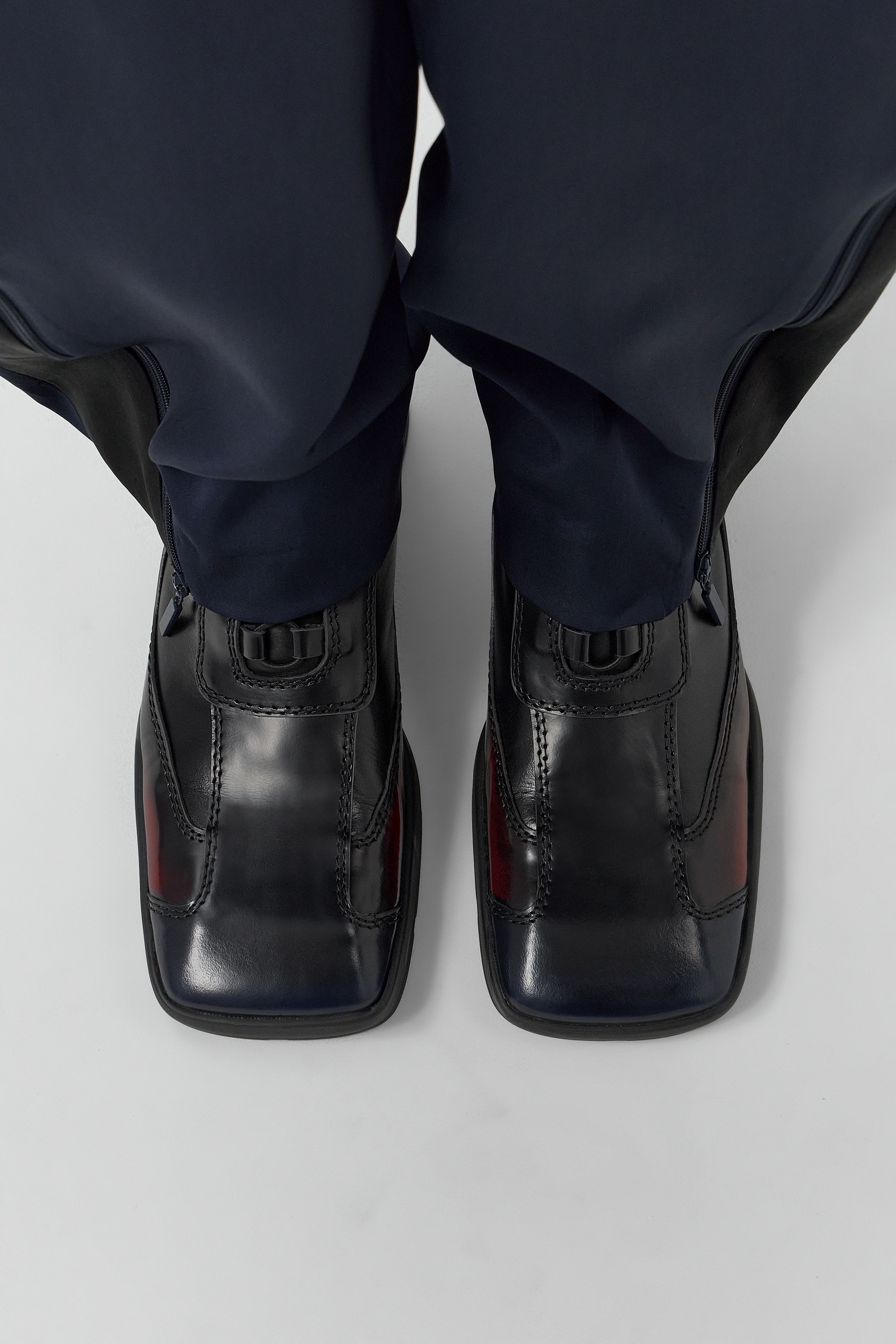 Shila Black Heeled Burgundy Brush Off Sneaker | Miista | Designed & Handmade in Europe