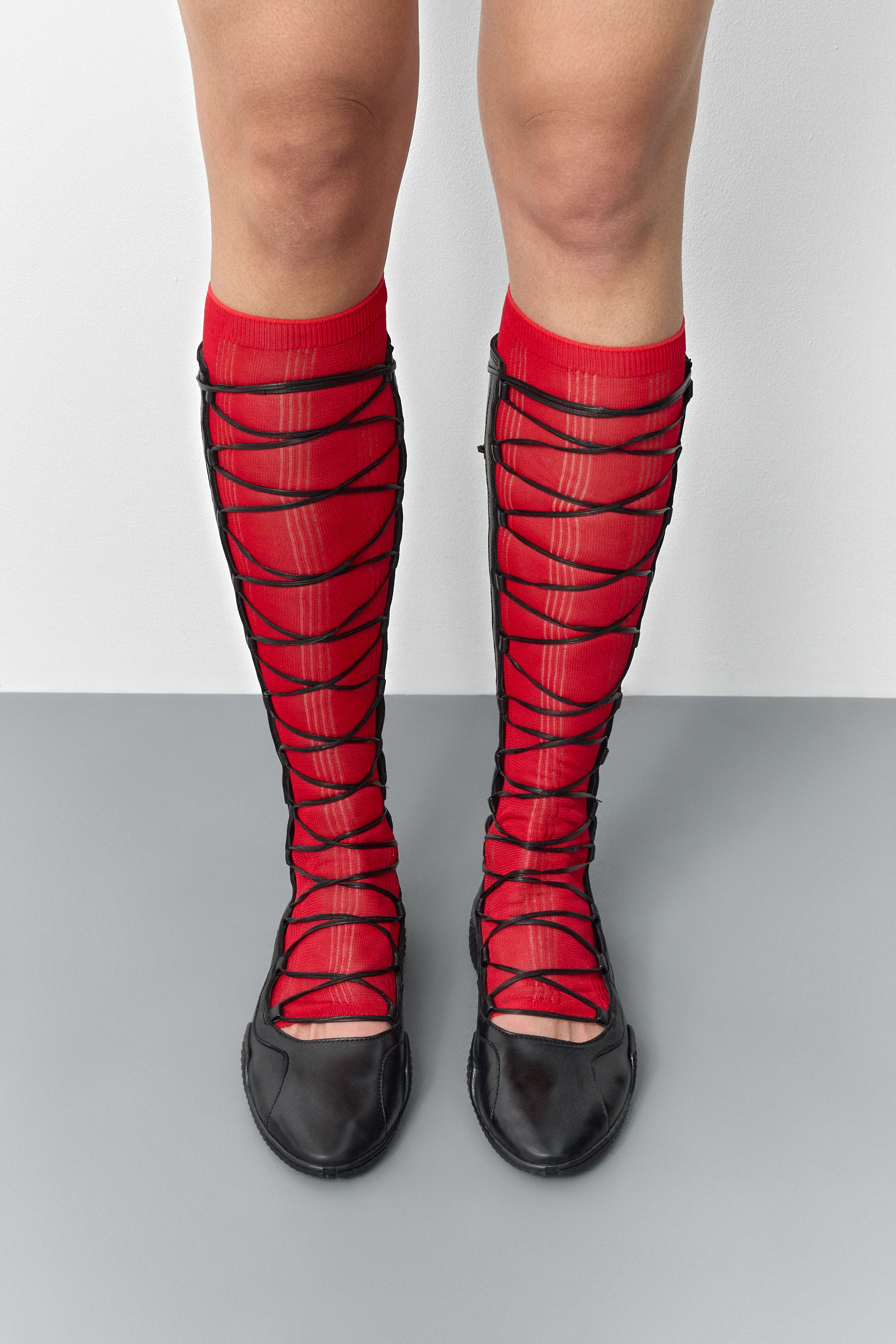 Mathilda Black Gladiator Ballerinas | Miista | Designed & Handmade in Europe