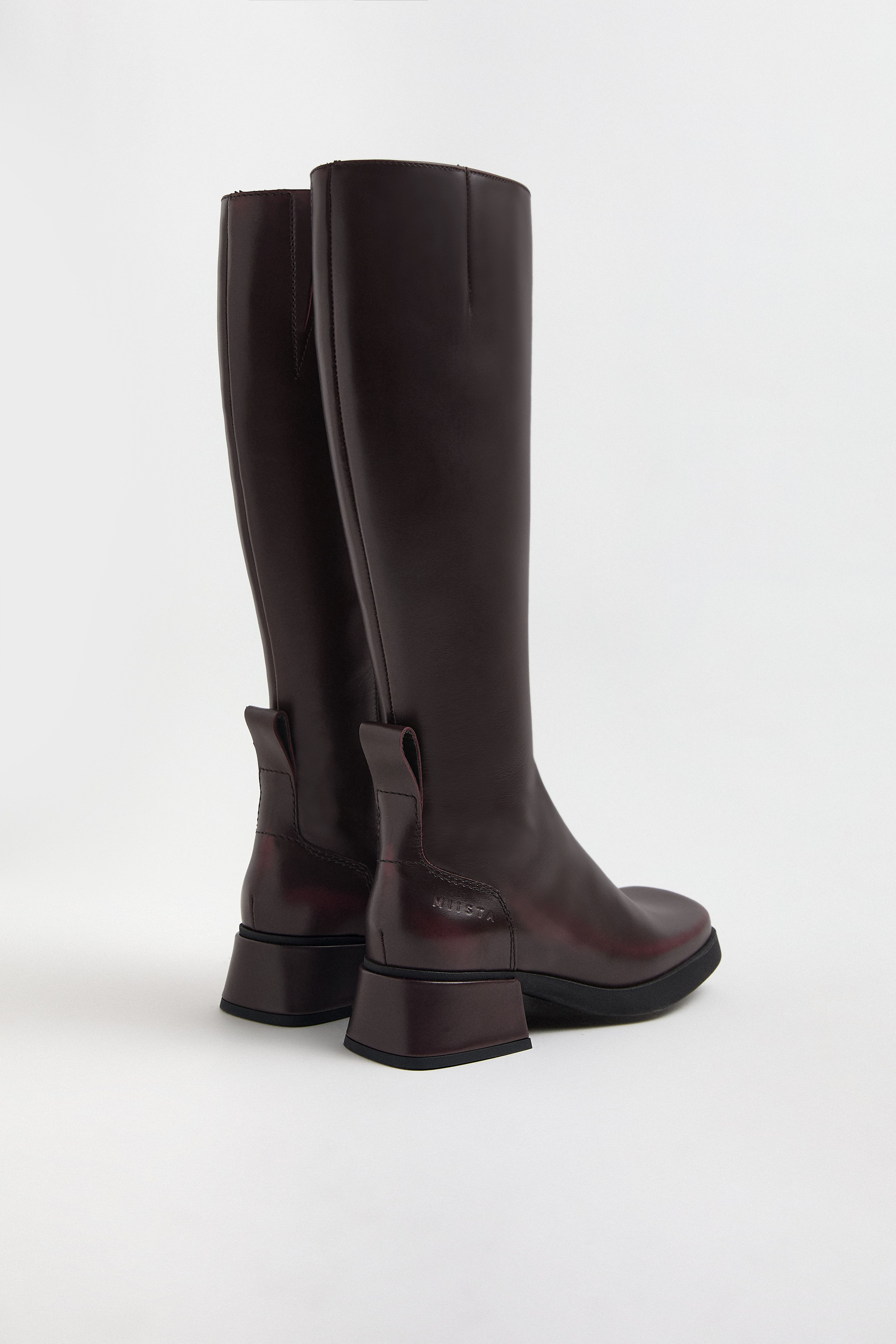 Brunildha Boots - Burgundy Shiny Leather | Miista | Designed & Handmade in Europe