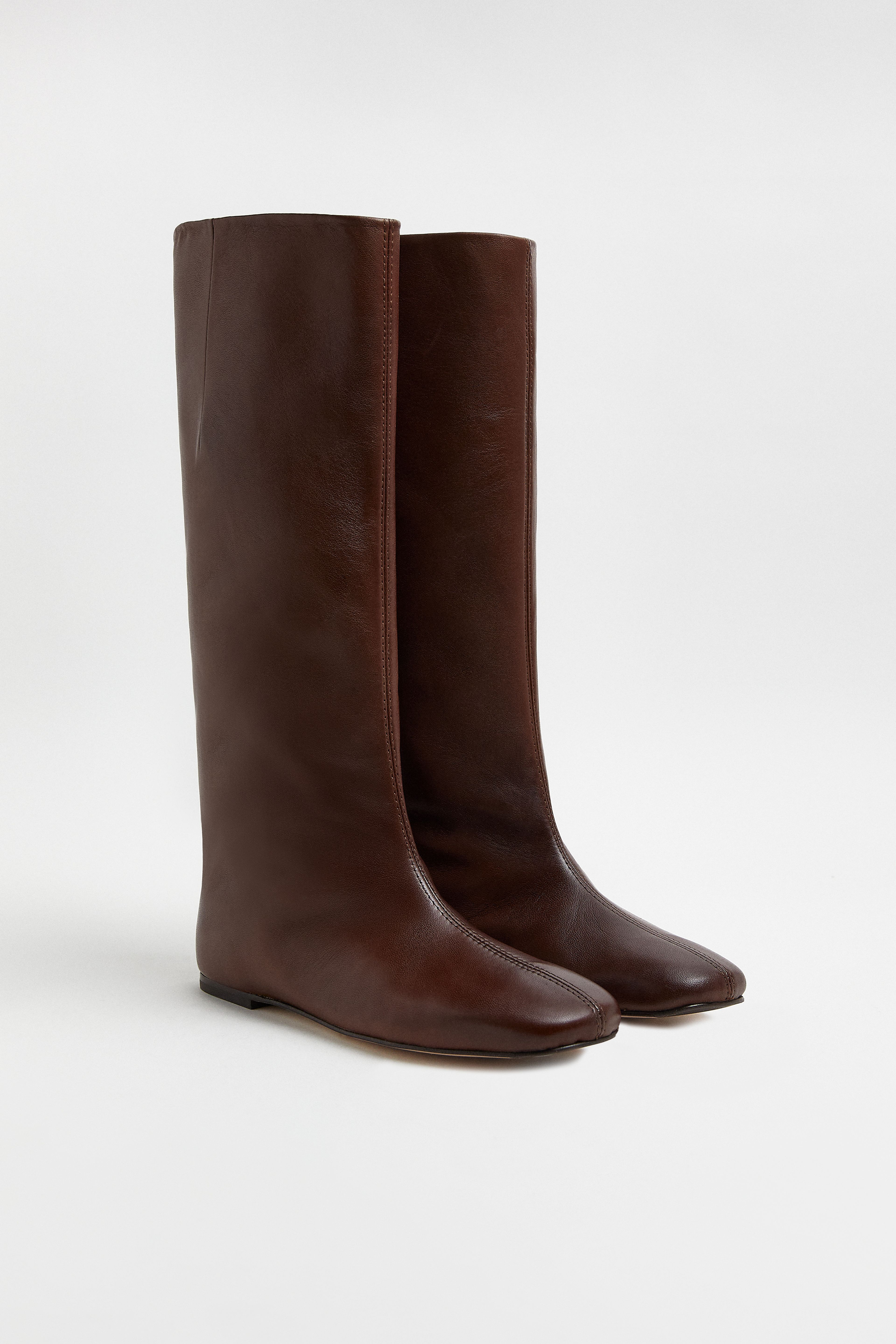 Severine Brown Tall Boots | Miista | Designed & Handmade in Europe