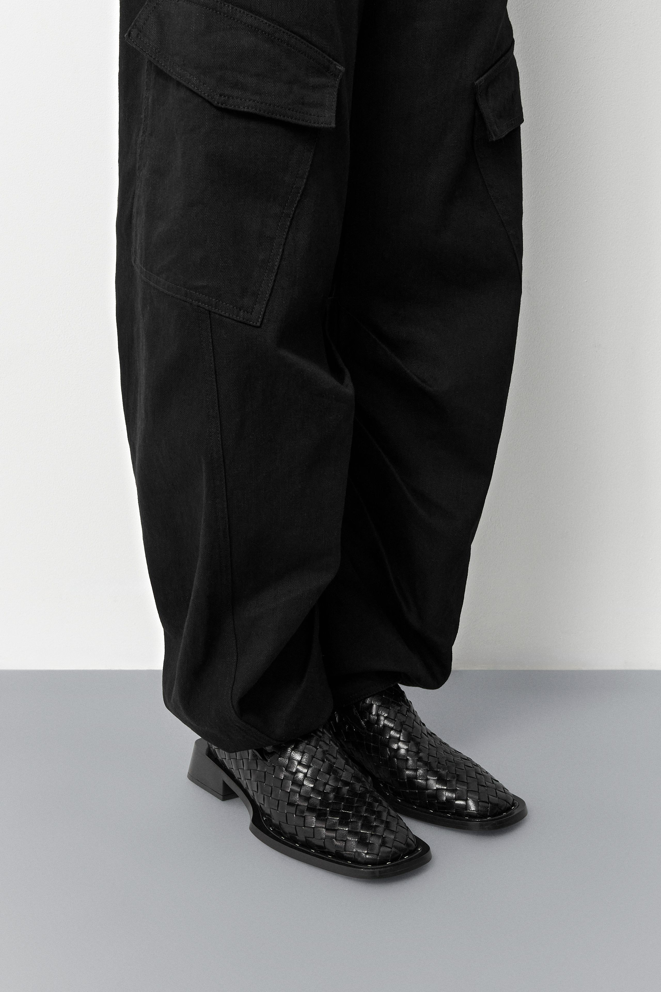 Skye Loafers - Black Woven Leather | Miista