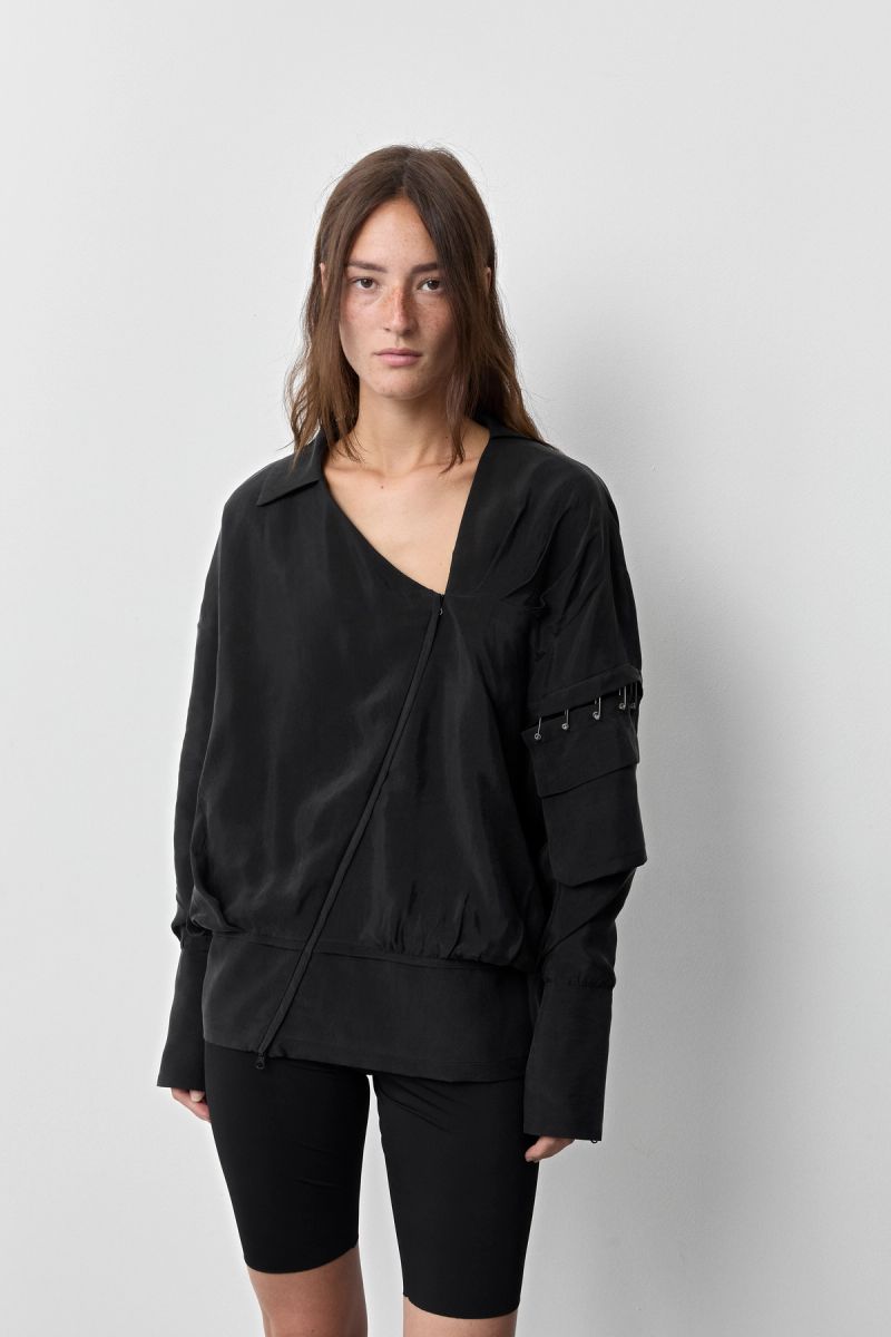 Black Asymmetric Jacket