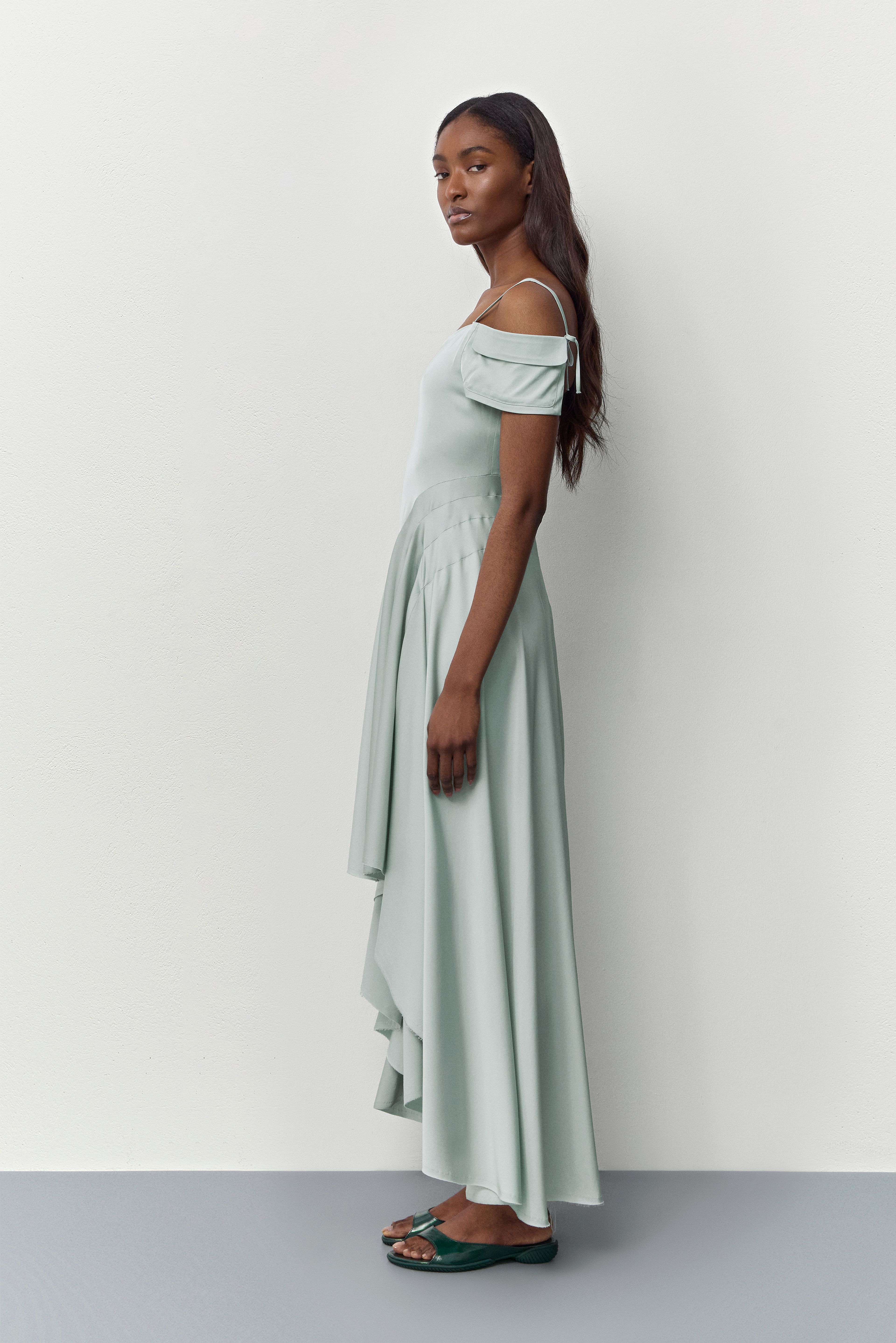 Rekka Mint Long Dress | Miista | Designed & Handmade in Europe