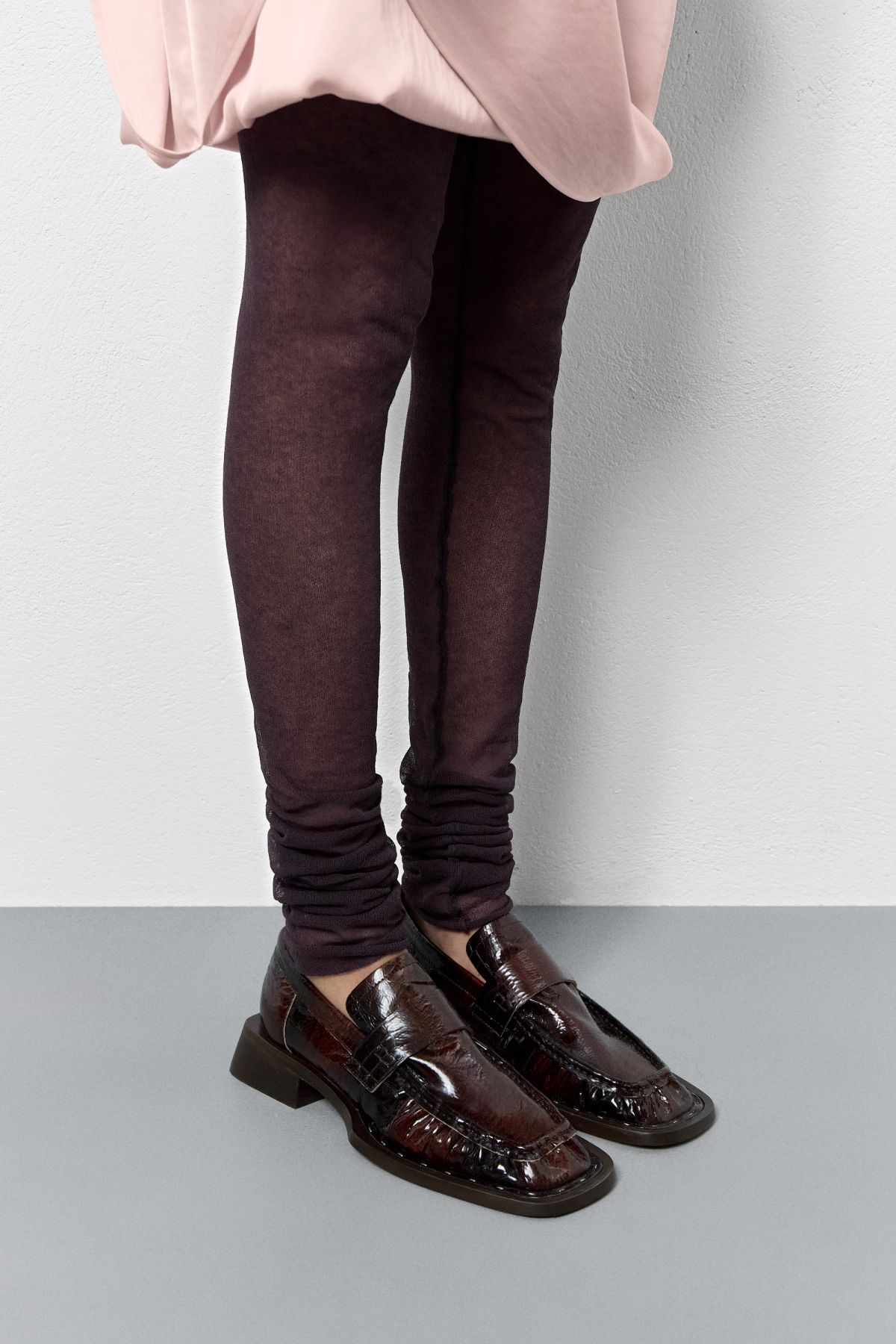 Airi Loafers - Brown Embossed Snake Leather