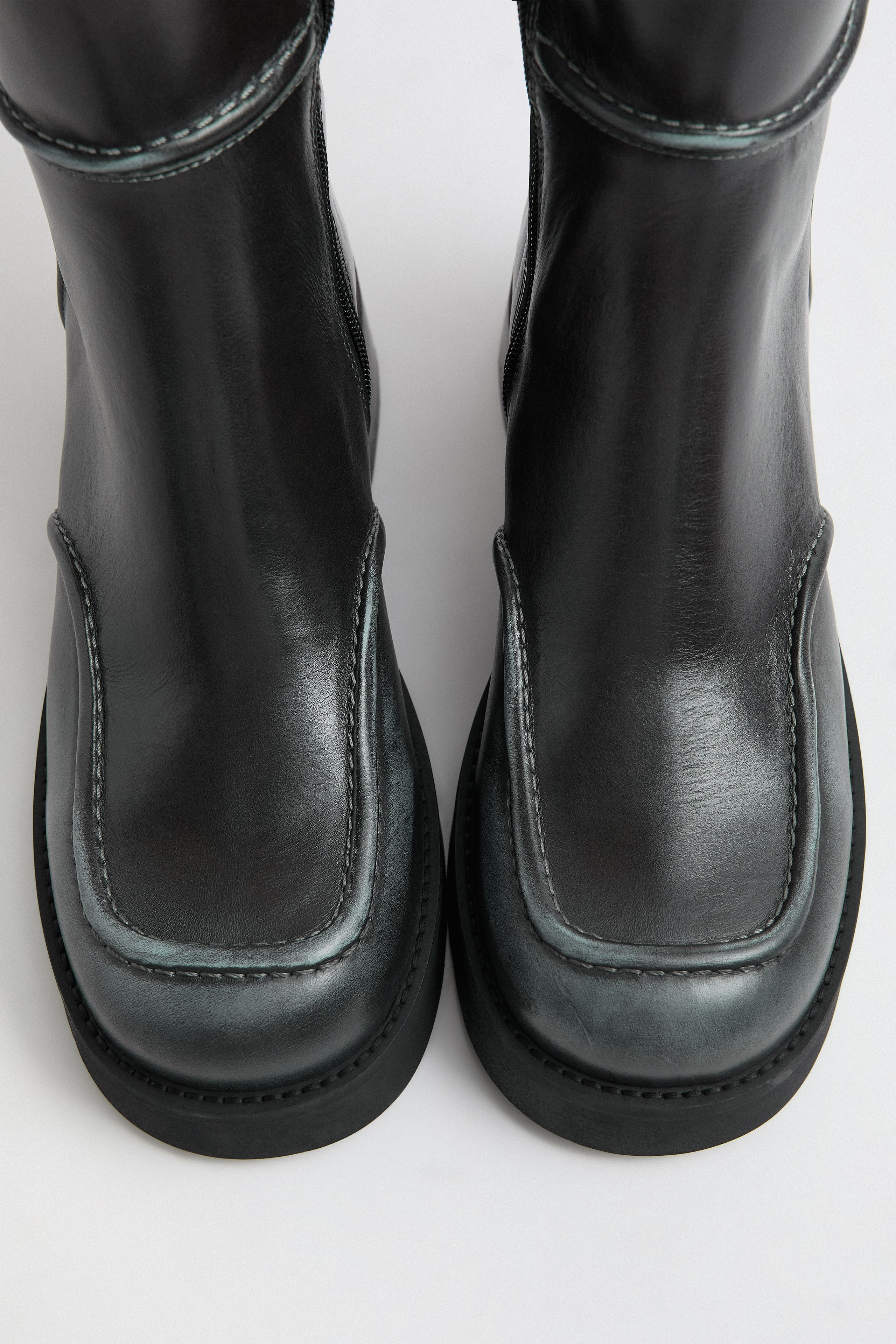 Inne Brushed Baby Blue Ankle Boots | Miista | Designed & Handmade in Europe