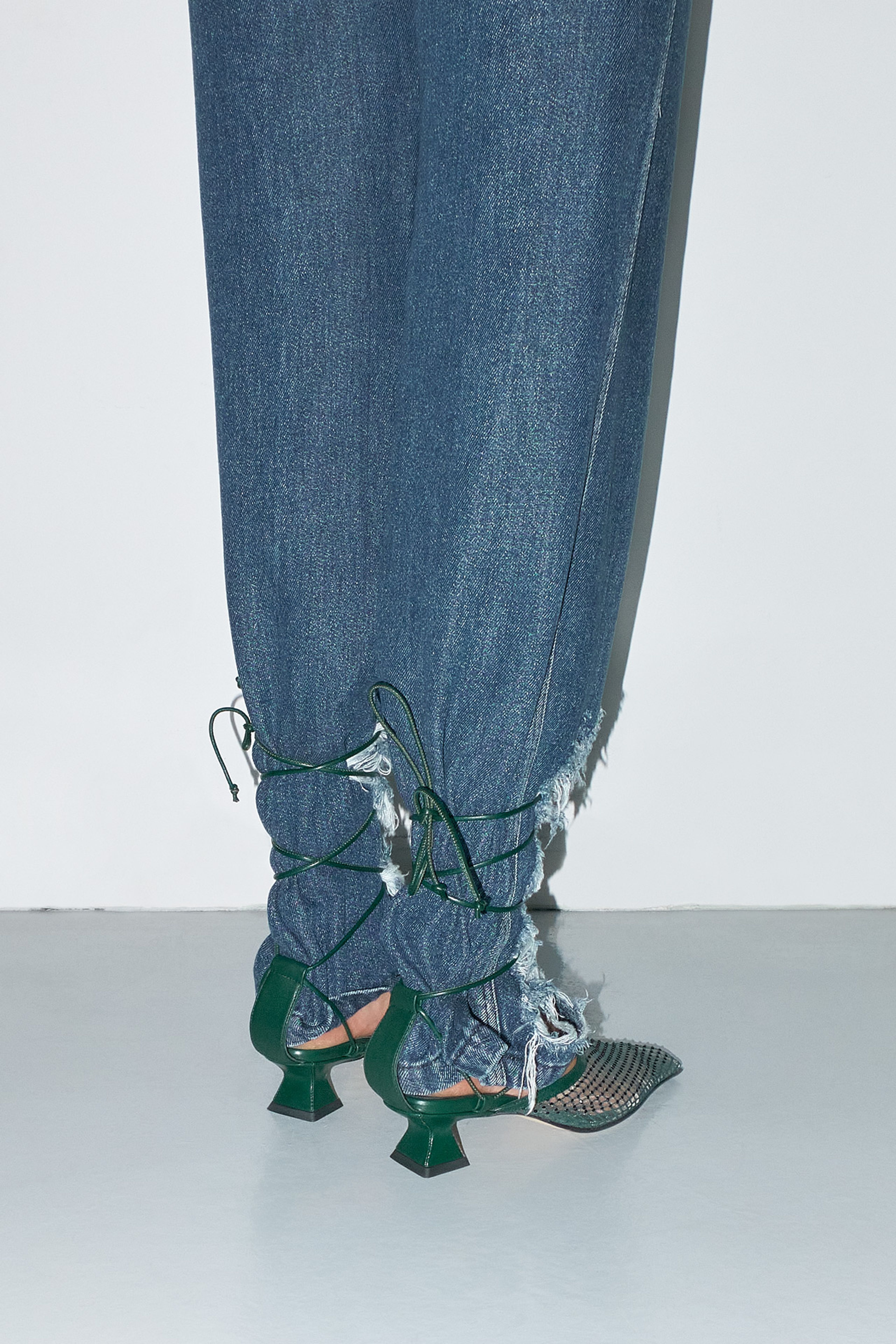Andes Green Mesh Mule Sandals | Miista Europe | Made in Portugal
