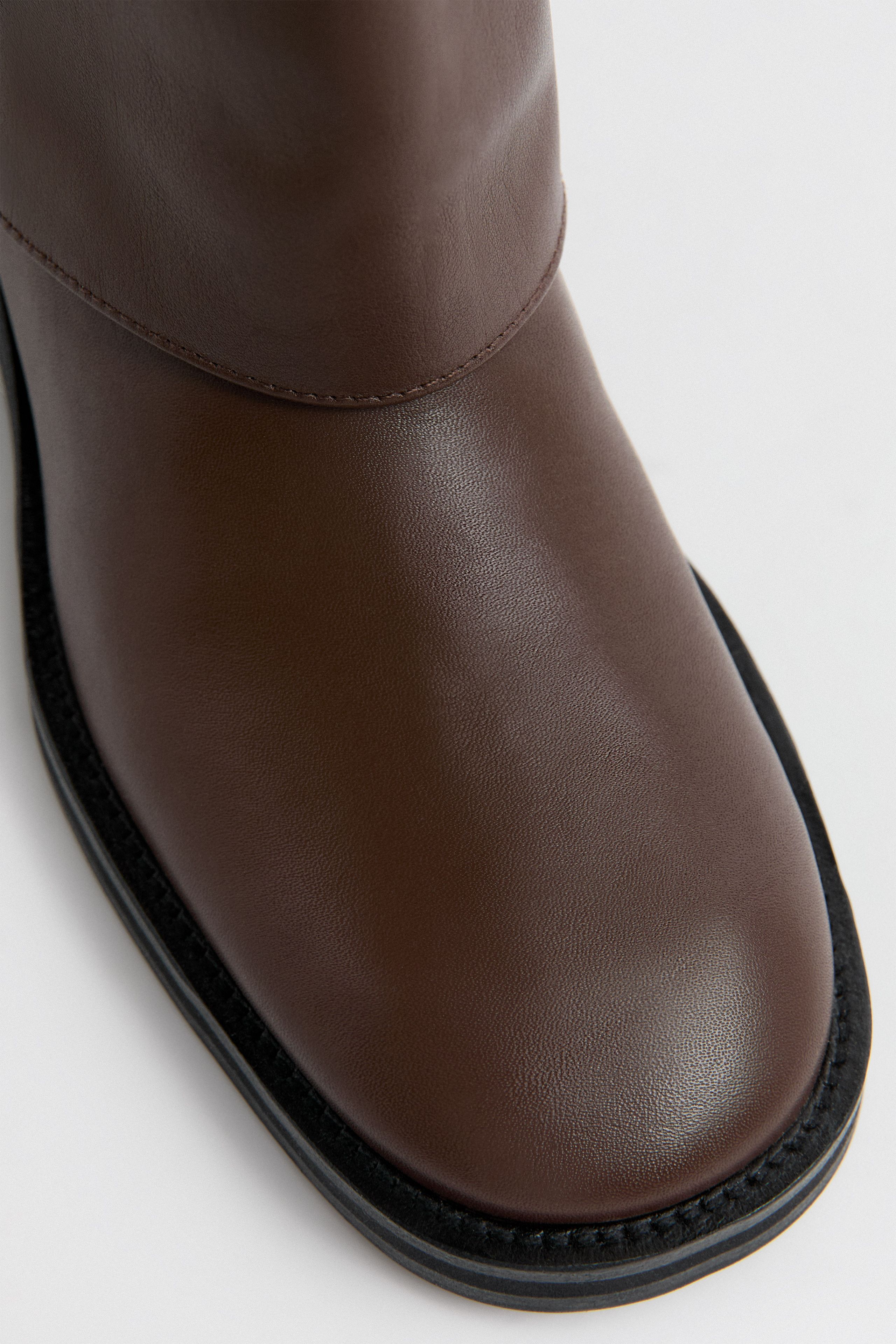 Arden Boots - Brown Fold Over Leather | Miista