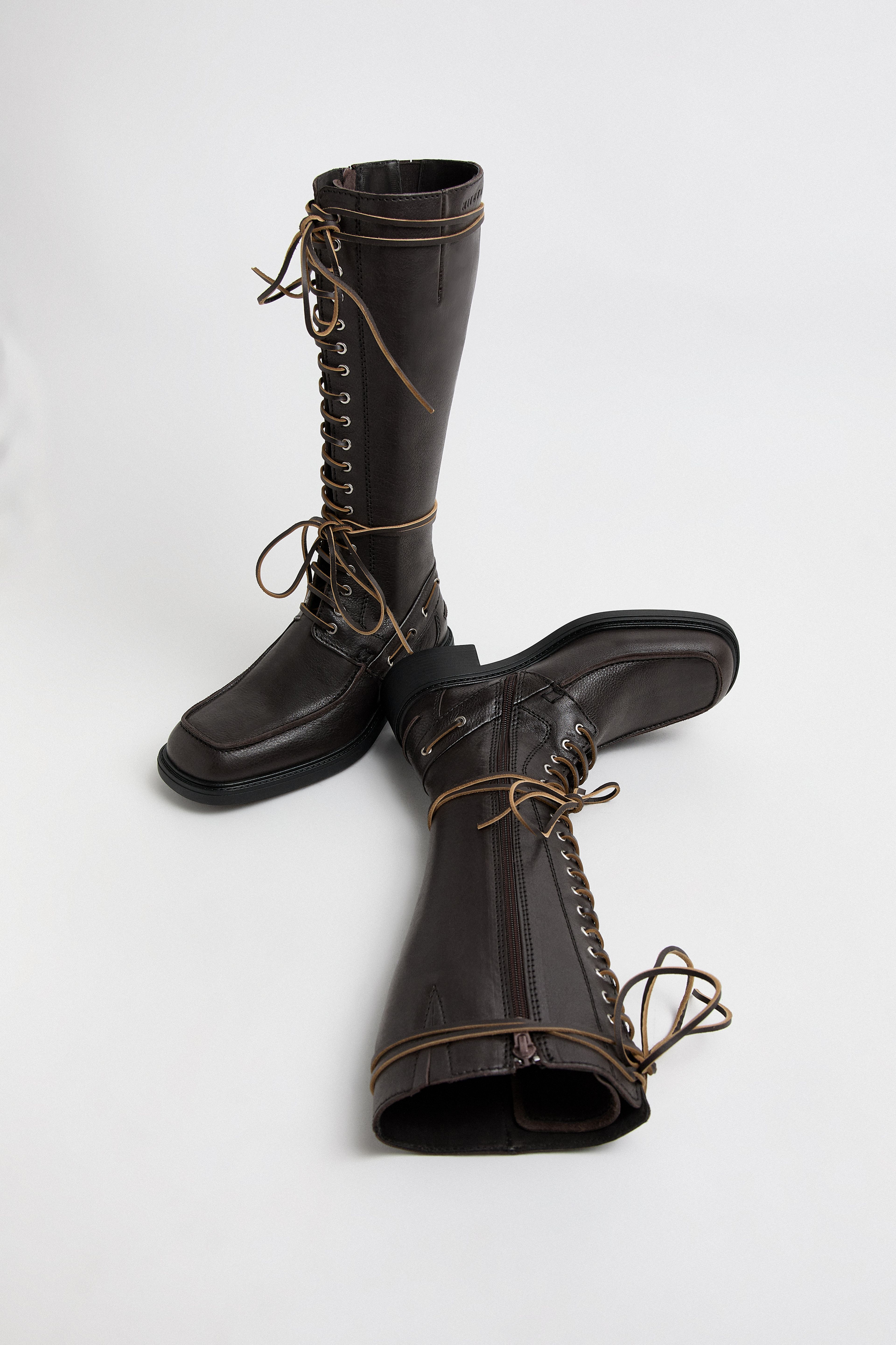 Sanne Boots - Black Brown Leather | Miista | Designed & Handmade in Europe