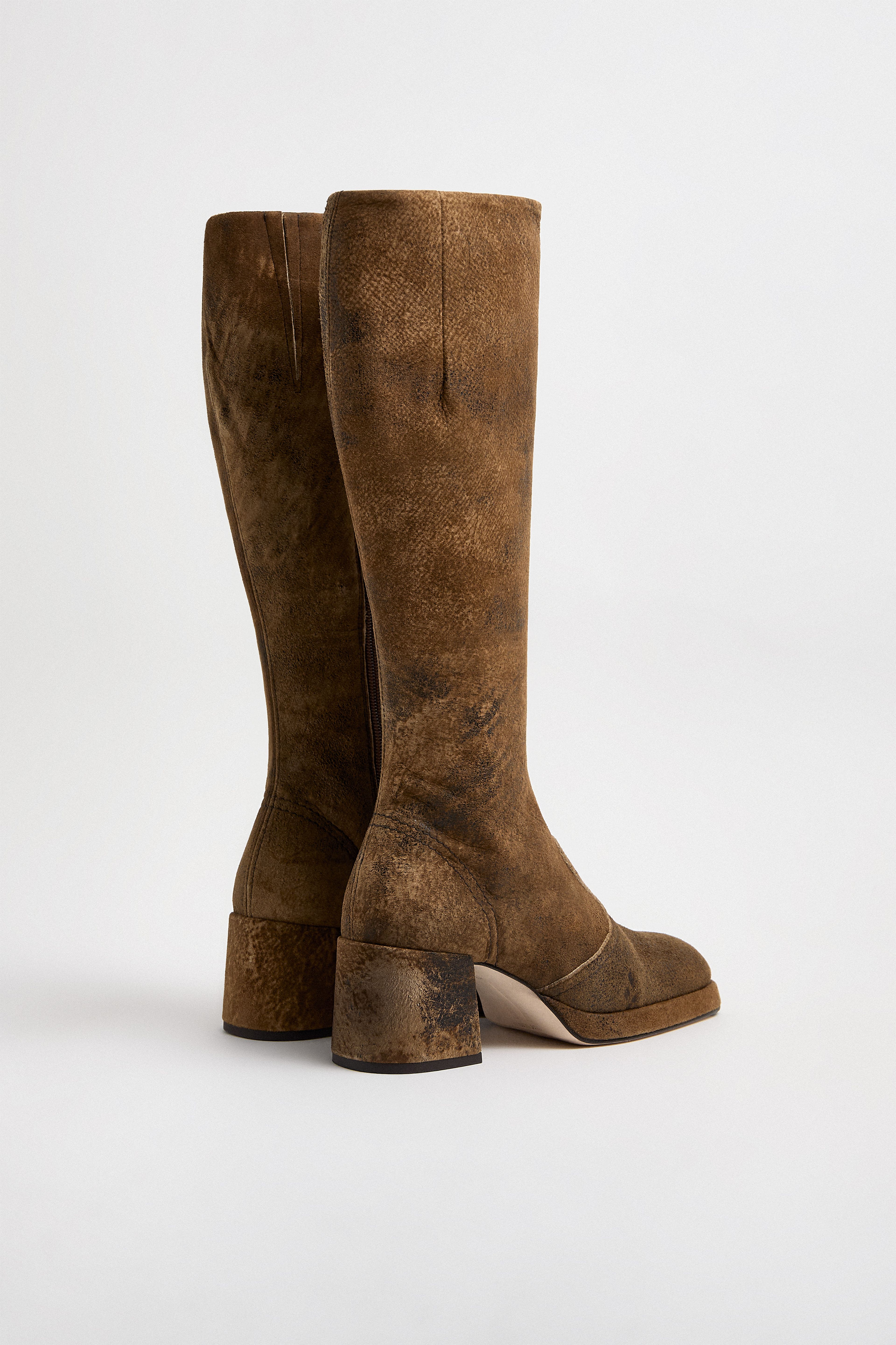 Donna Broken Brown Tall Boots | Miista | Designed & Handmade in Europe