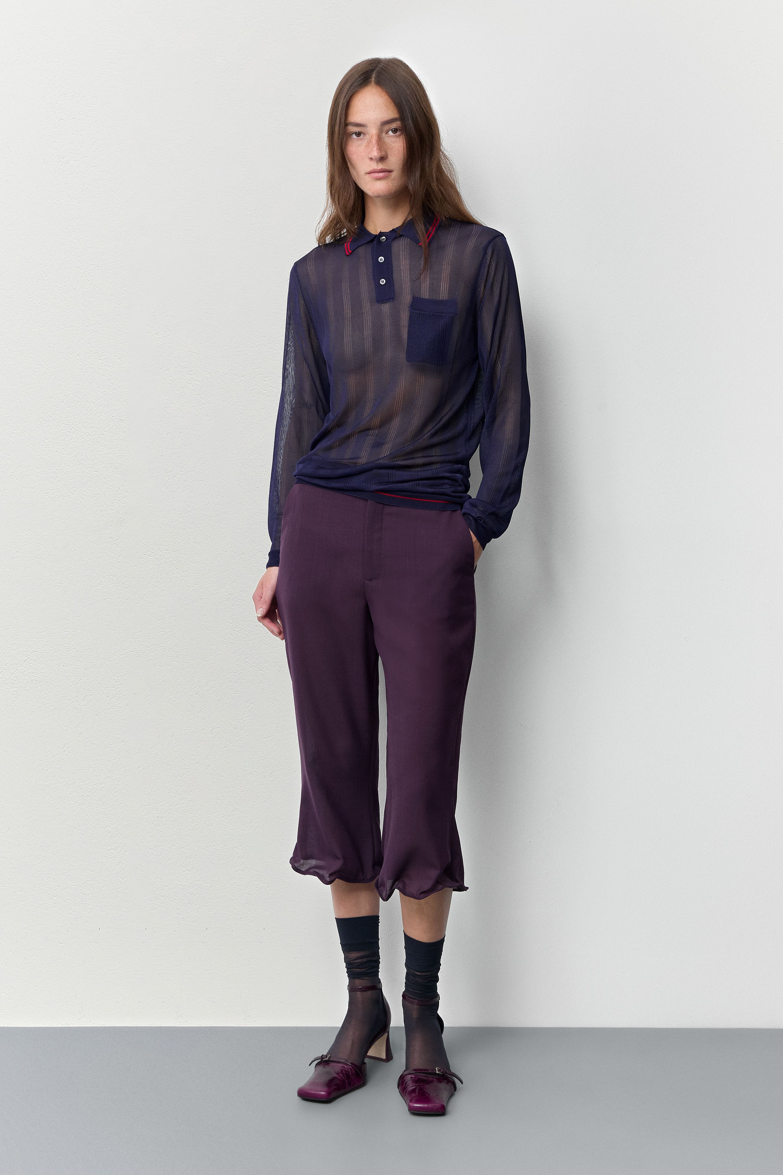 Agna Courts - Plum Crinkle Leather | Miista