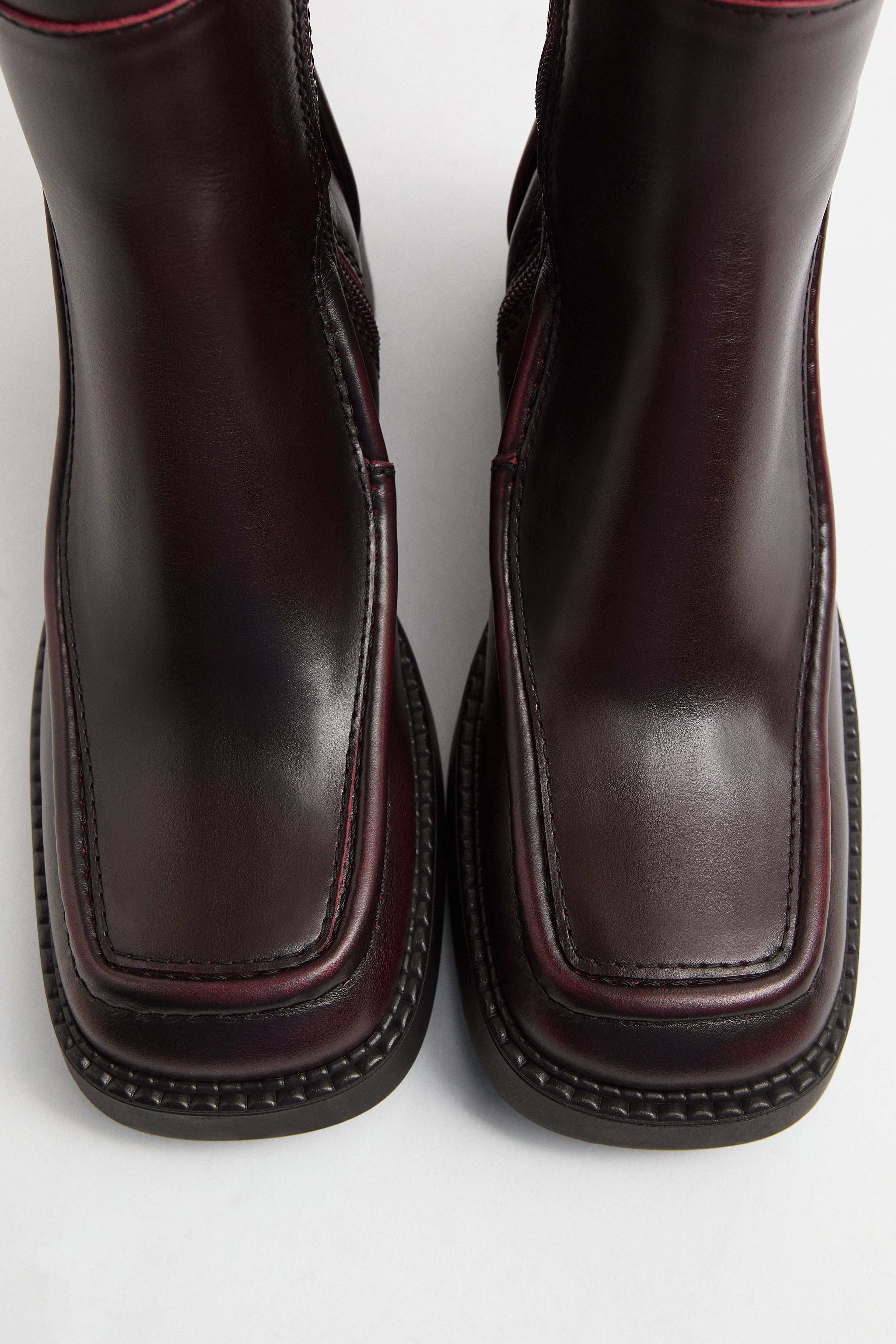 Dagmara Boots - Burgundy Brush Off Leather | Miista | Designed & Handmade in Europe