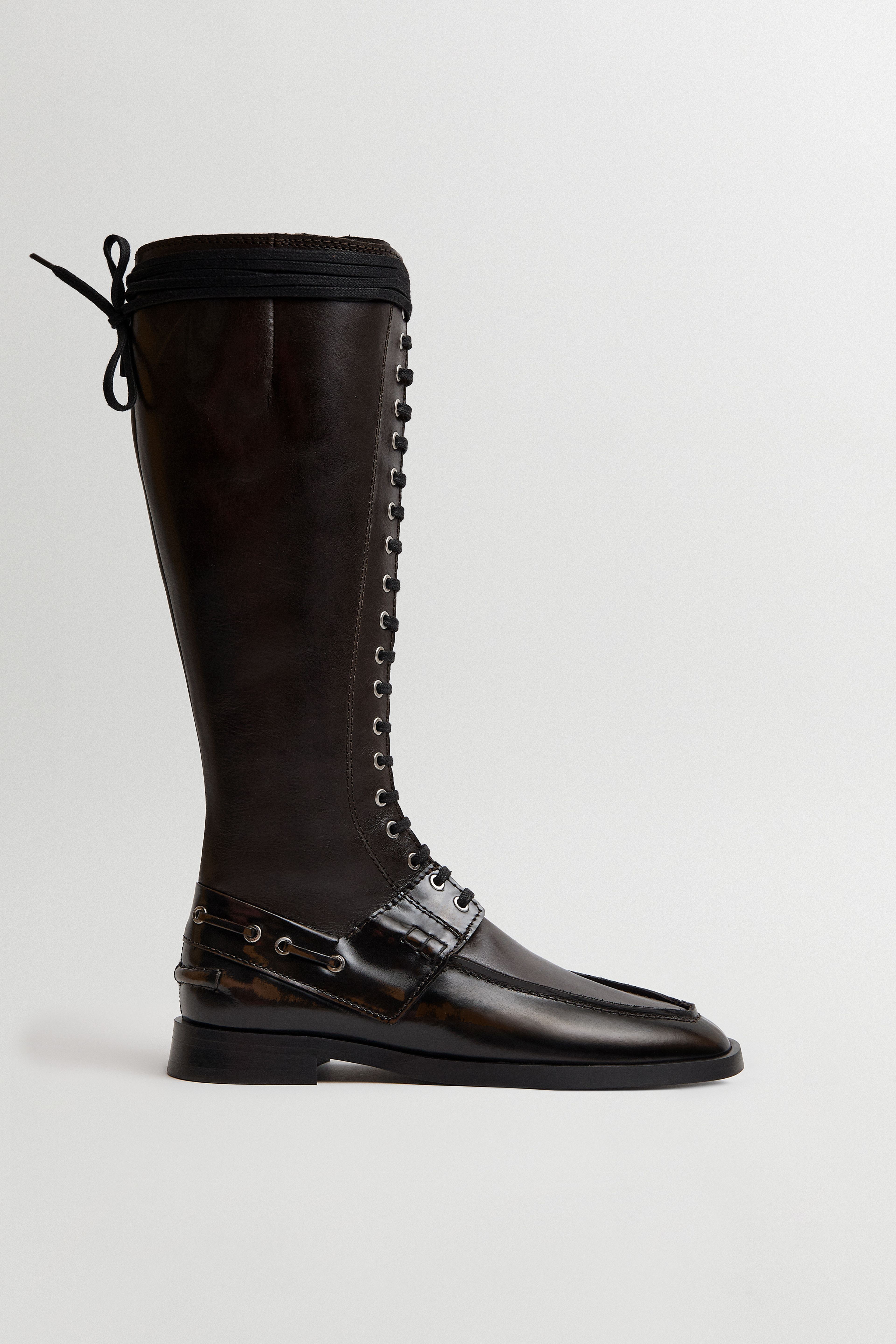 Liesbeth Boots - Brown Brush Off Leather | Miista | Designed & Handmade in Europe