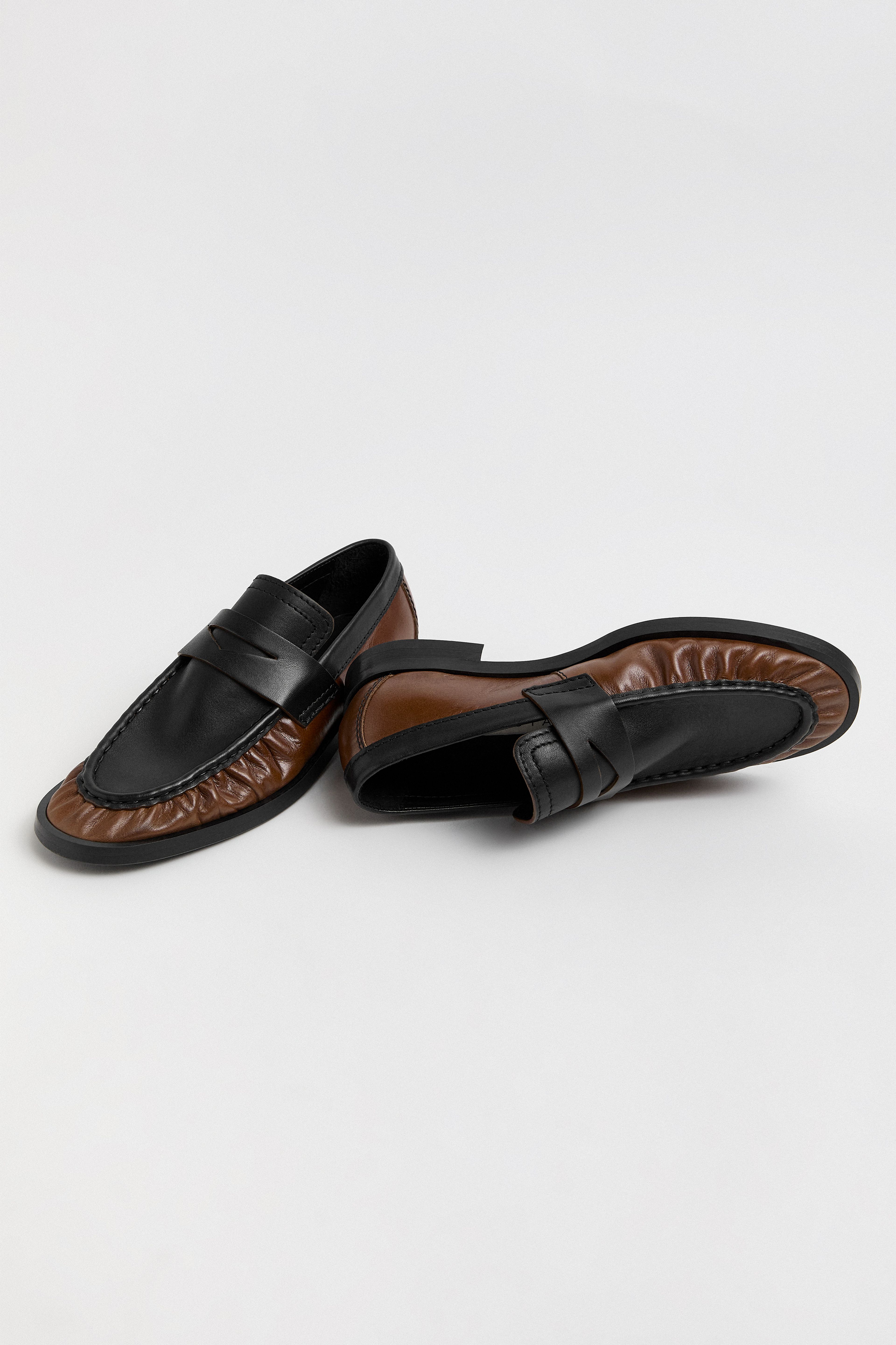 Zita Loafers - Tan Black Leather | Miista | Designed & Handmade in Europe